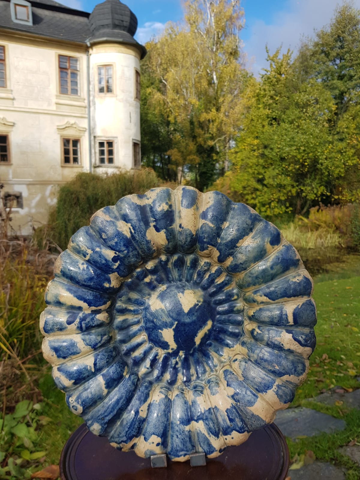 Large Ceramic Bowl/Plate Hedingham Castle Pottery, England, late 19th Century