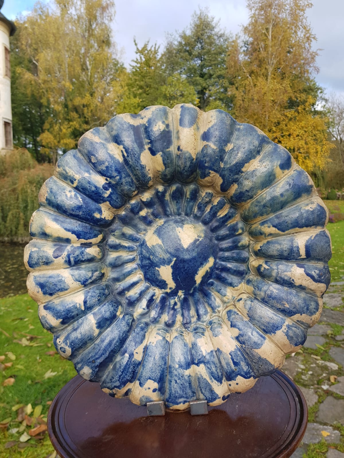 Large Ceramic Bowl/Plate Hedingham Castle Pottery, England, late 19th Century