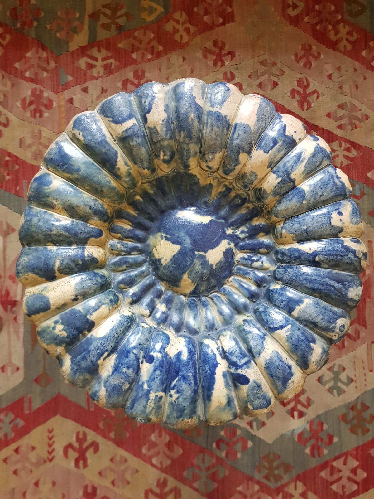 Large Ceramic Bowl/Plate Hedingham Castle Pottery, England, late 19th Century