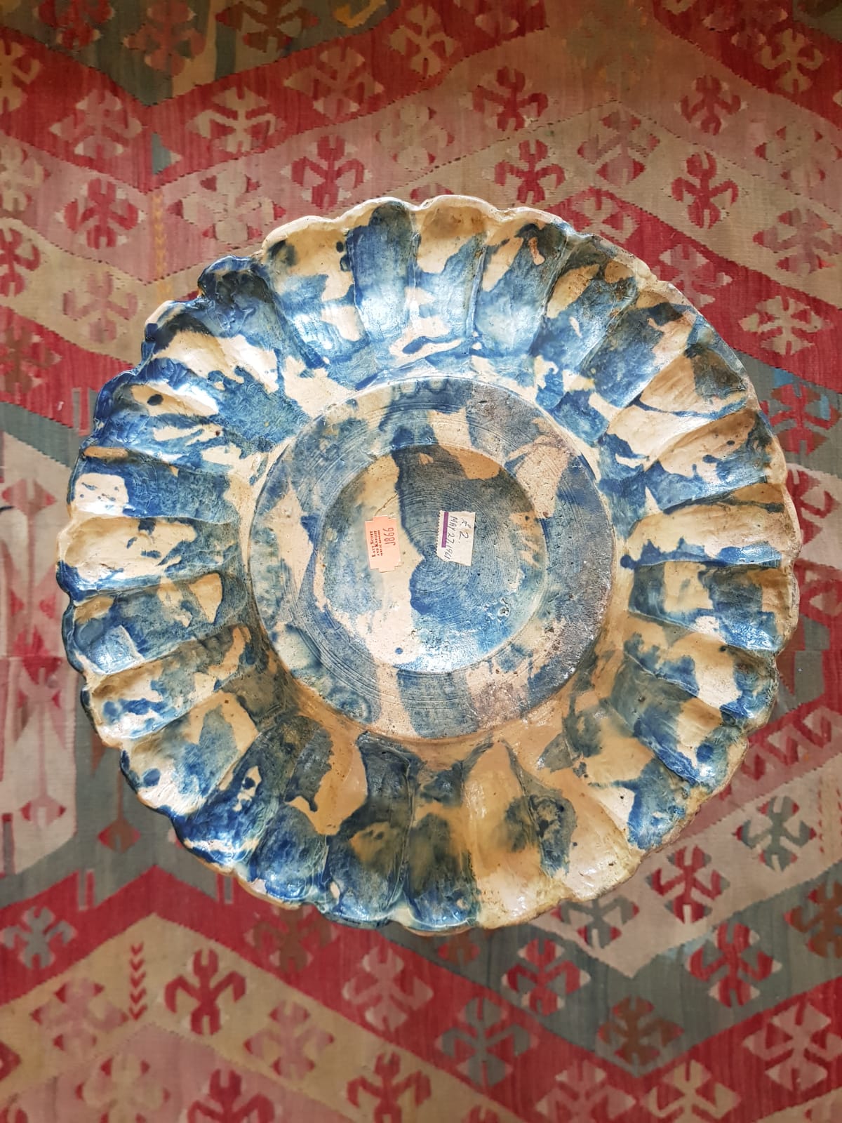 Large Ceramic Bowl/Plate Hedingham Castle Pottery, England, late 19th Century