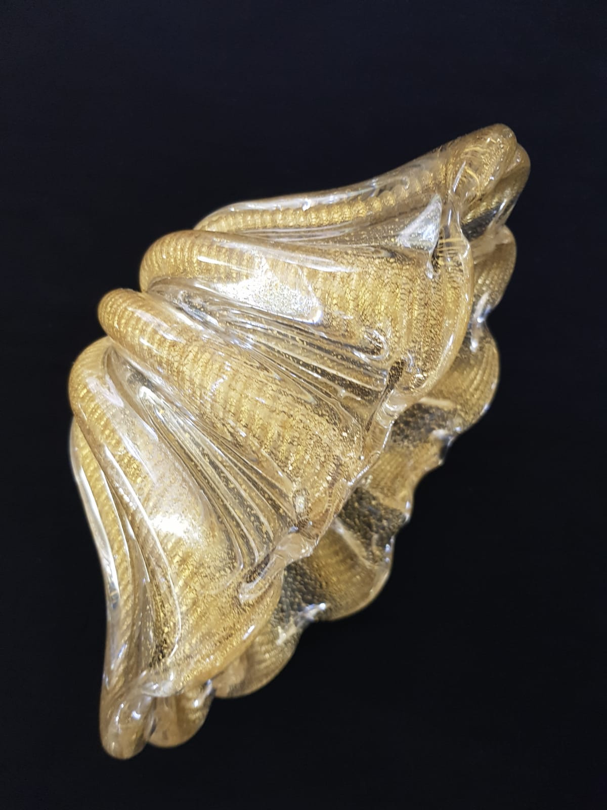 "Cordonato d´Oro" Glass Bowl by Barovier & Toso, Murano, Italy 1950s