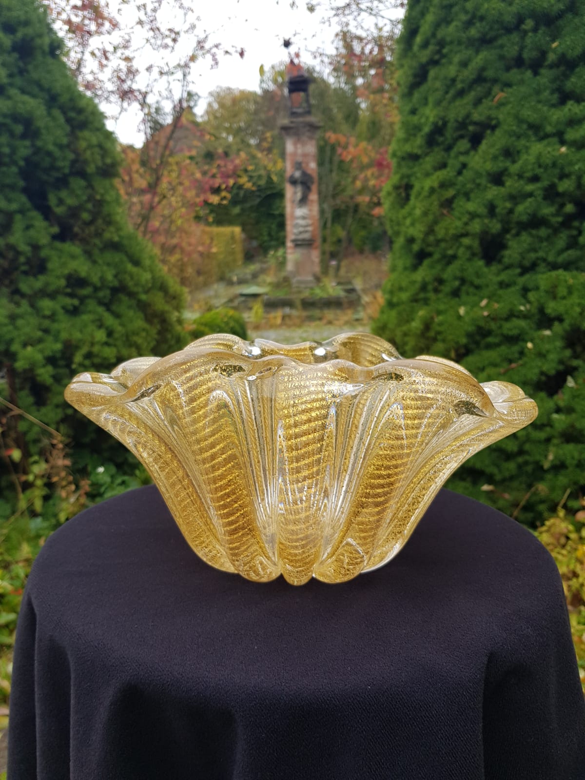 "Cordonato d´Oro" Glass Bowl by Barovier & Toso, Murano, Italy 1950s