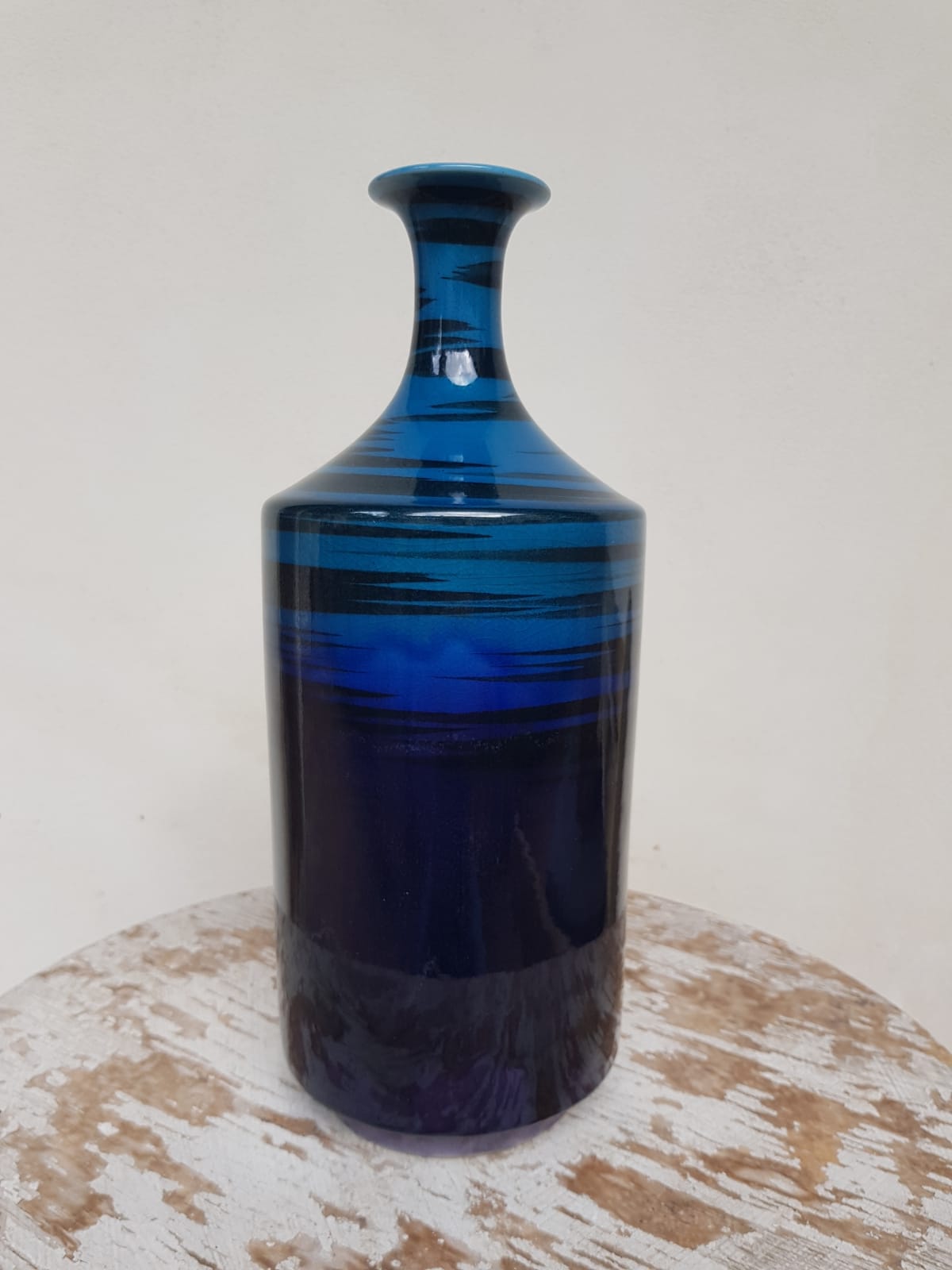 Blue Glazed Ceramic Vase, Japan, mid 20th Century