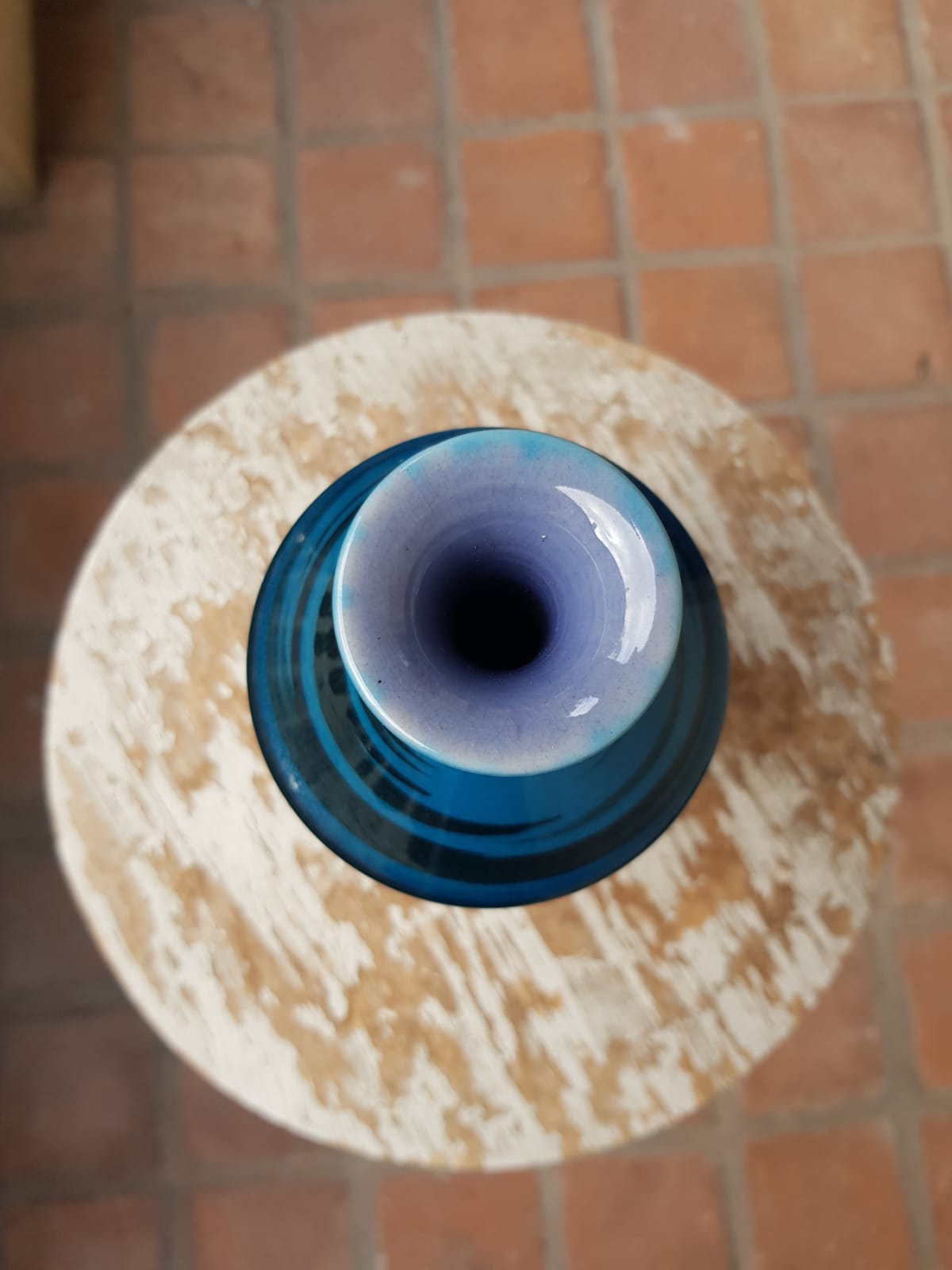 Blue Glazed Ceramic Vase, Japan, mid 20th Century