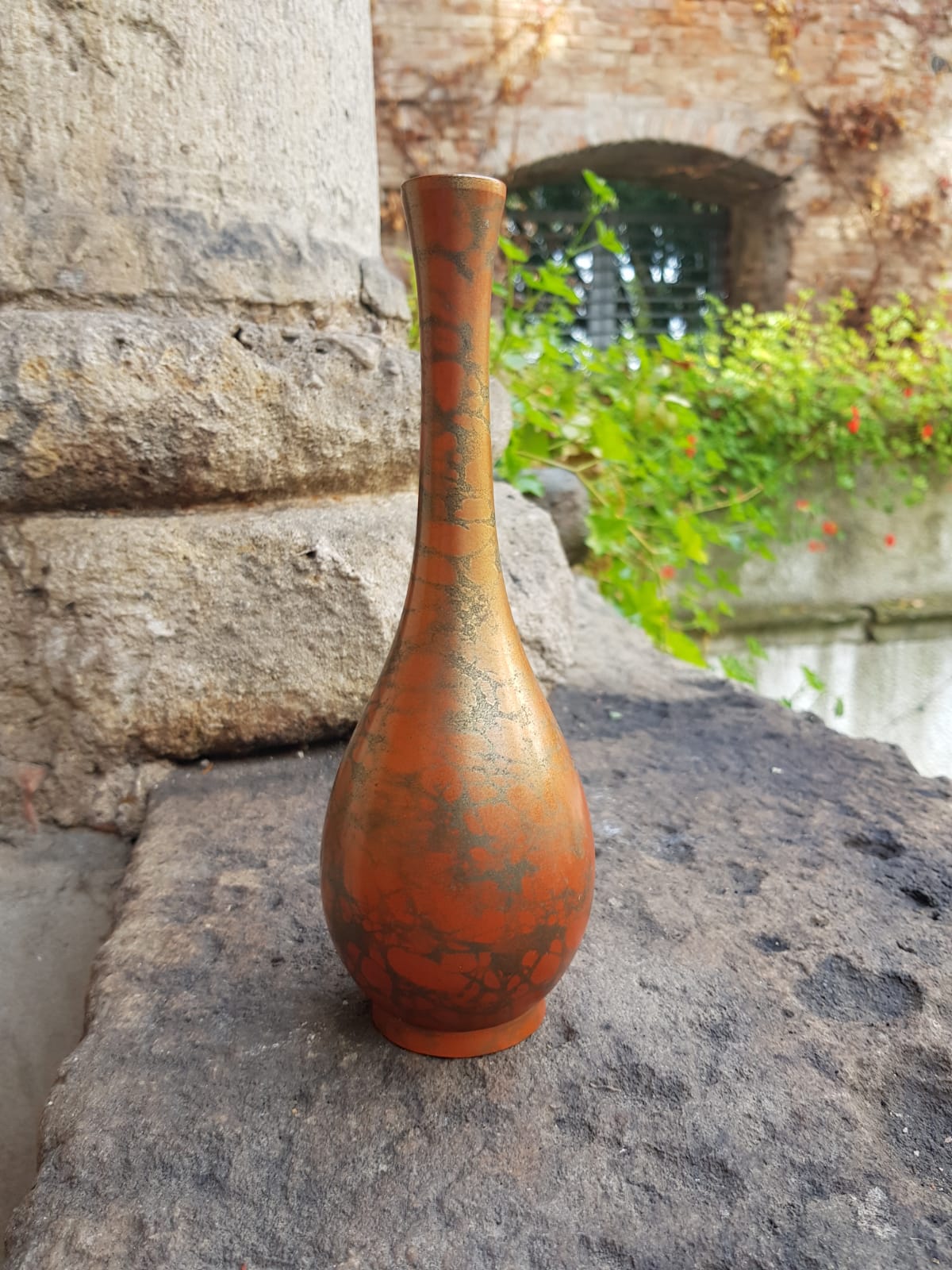Vintage Japanese Murashido Patinated Vase, 20th Century