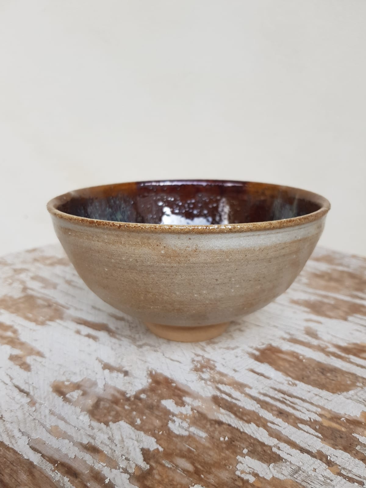 Karatsu Ware Chawan, Glazed Ceramic Tea Bowl, Japan, Mid 20th Century