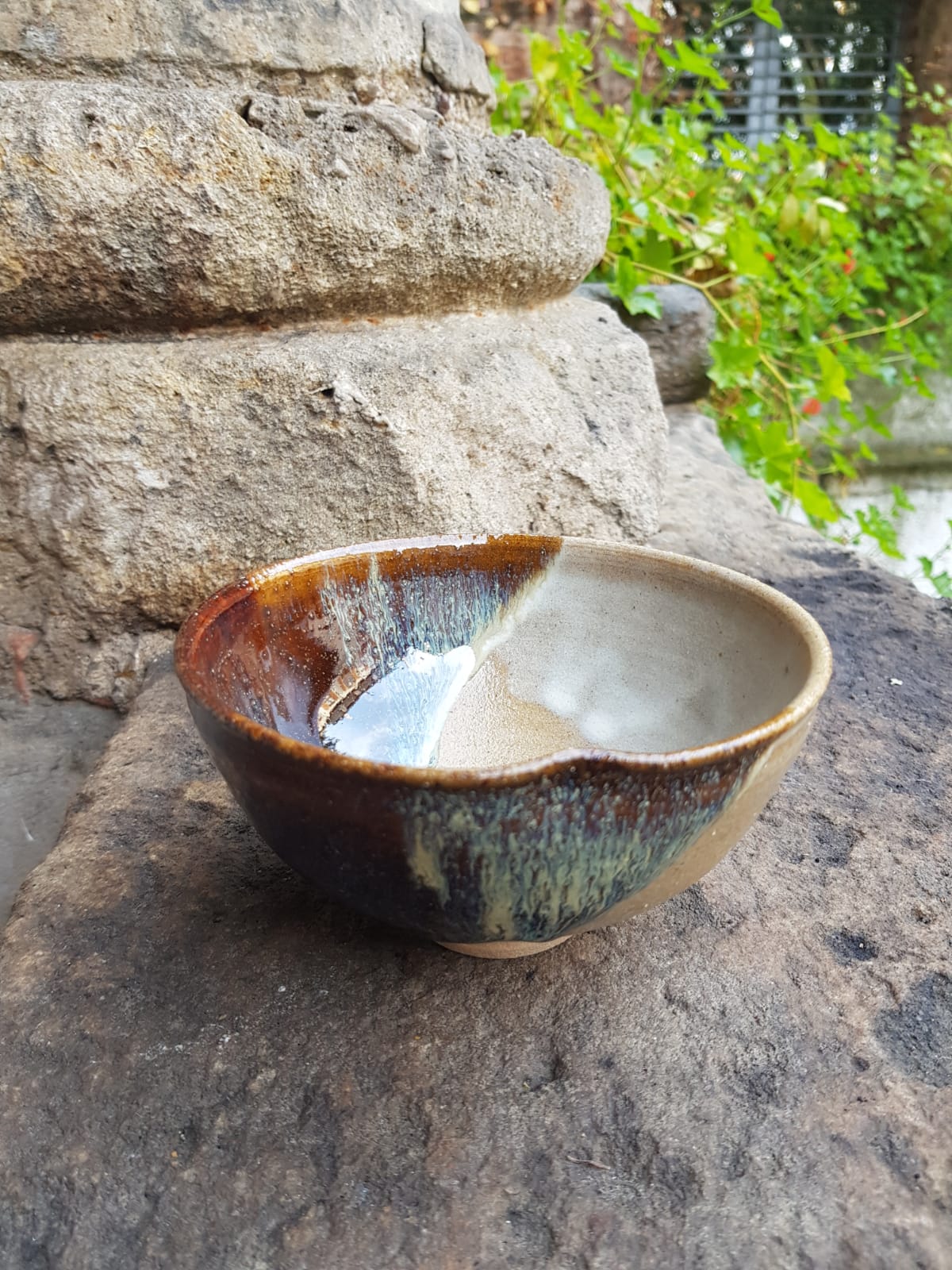Karatsu Ware Chawan, Glazed Ceramic Tea Bowl, Japan, Mid 20th Century