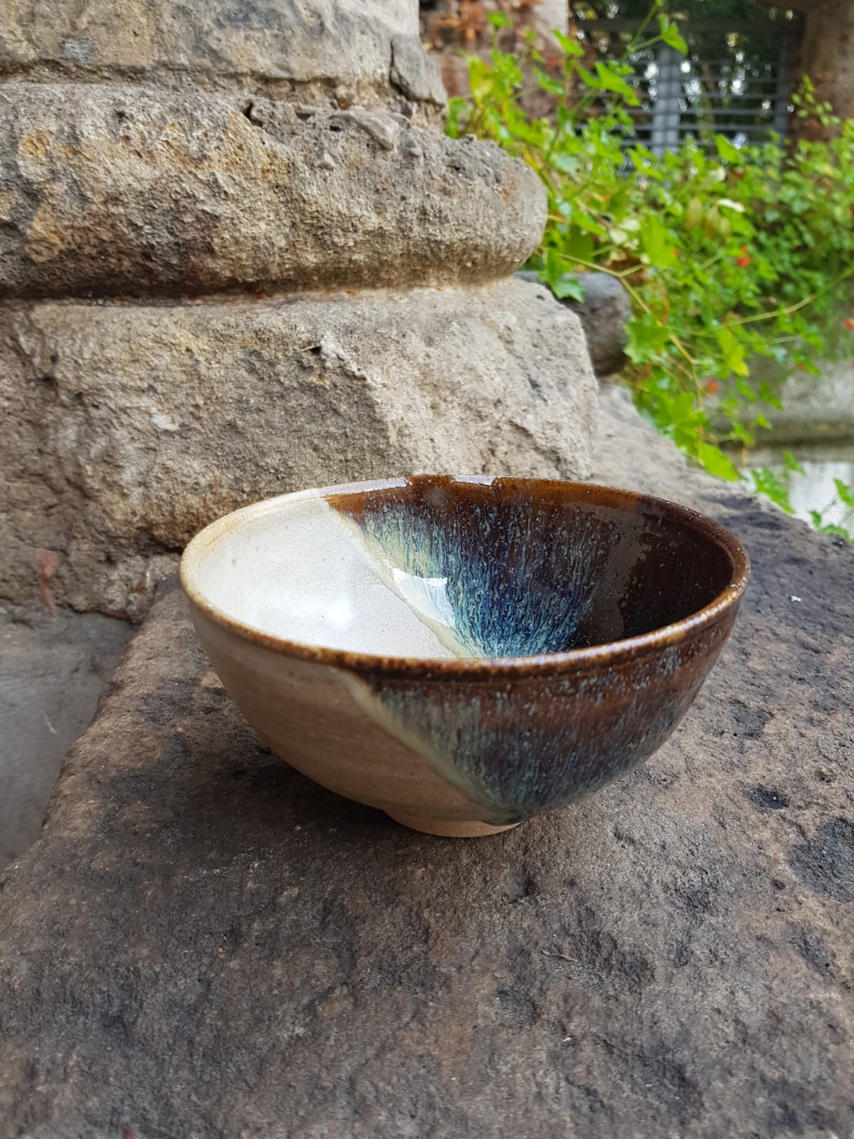 Karatsu Ware Chawan, Glazed Ceramic Tea Bowl, Japan, Mid 20th Century