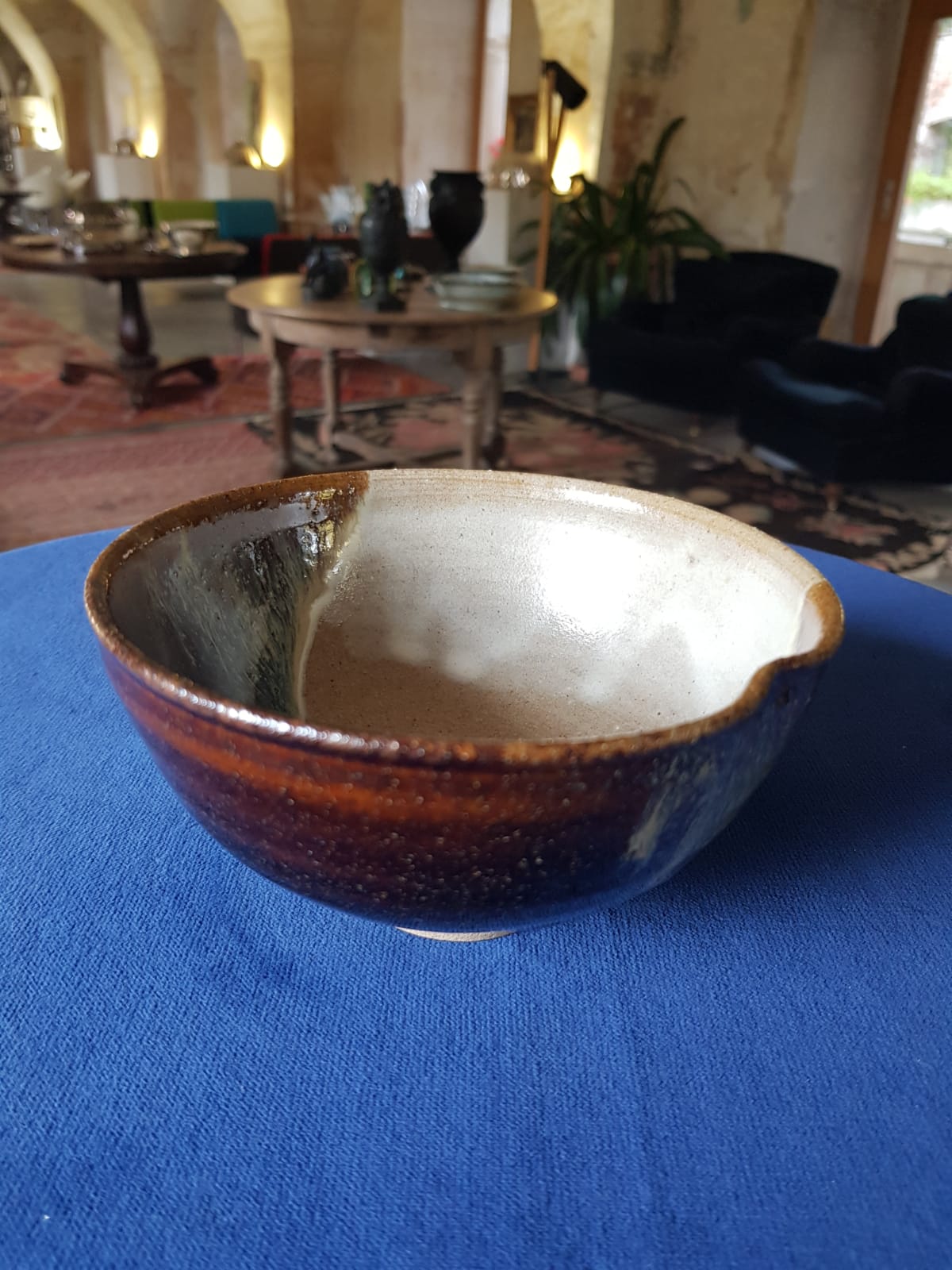 Karatsu Ware Chawan, Glazed Ceramic Tea Bowl, Japan, Mid 20th Century