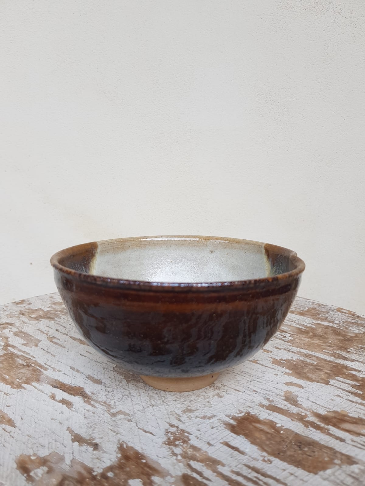 Karatsu Ware Chawan, Glazed Ceramic Tea Bowl, Japan, Mid 20th Century
