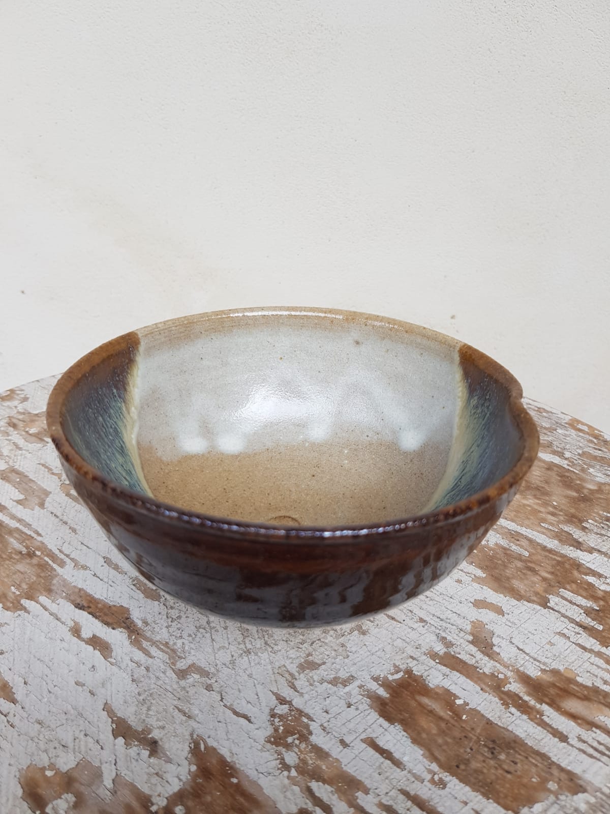 Karatsu Ware Chawan, Glazed Ceramic Tea Bowl, Japan, Mid 20th Century