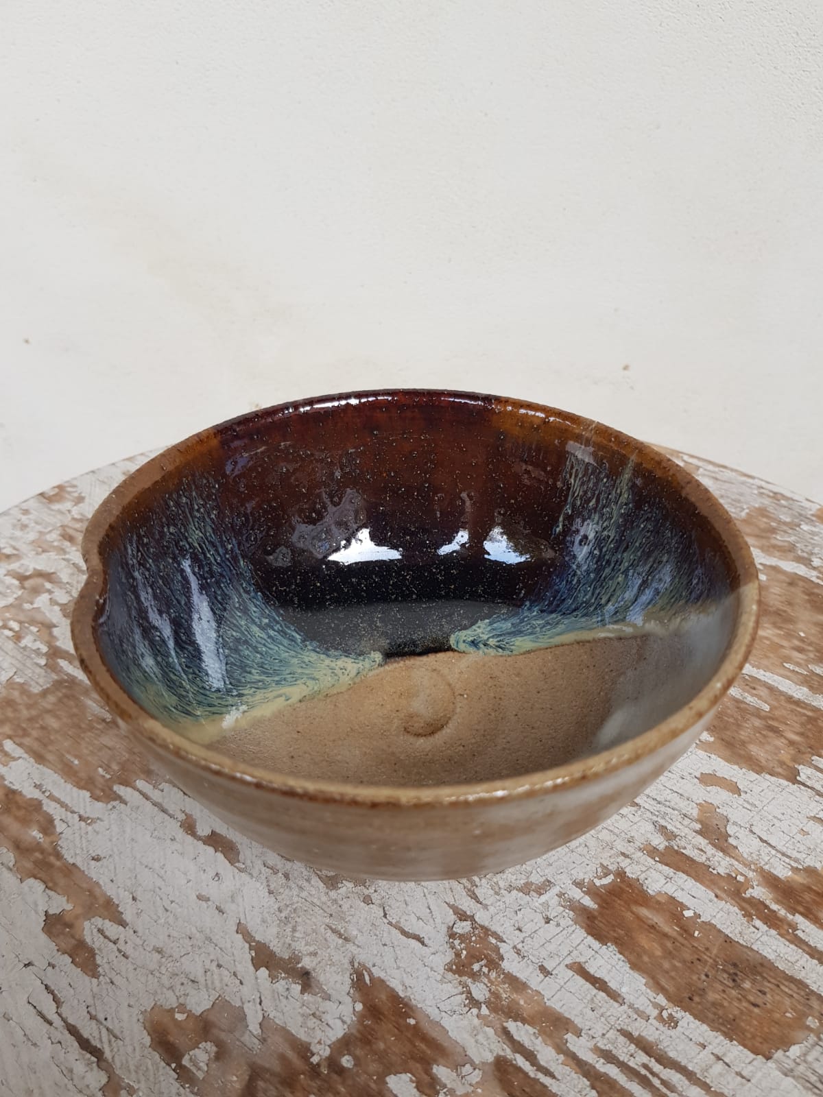 Karatsu Ware Chawan, Glazed Ceramic Tea Bowl, Japan, Mid 20th Century