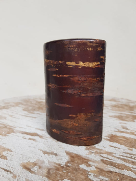 Traditional Handmade Japanese Kabazaiku Tea Container, 20th Century