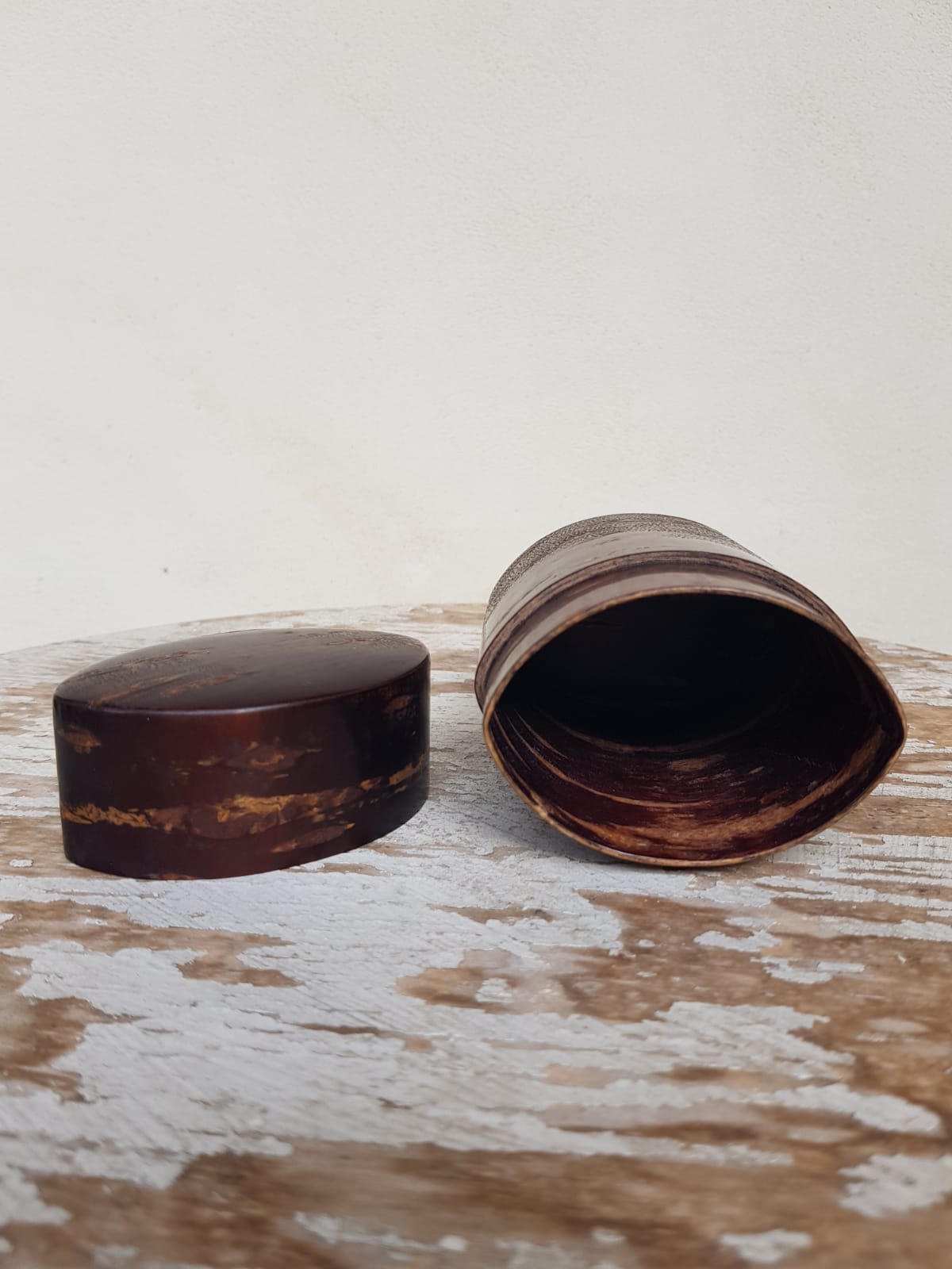 Traditional Handmade Japanese Kabazaiku Tea Container, 20th Century