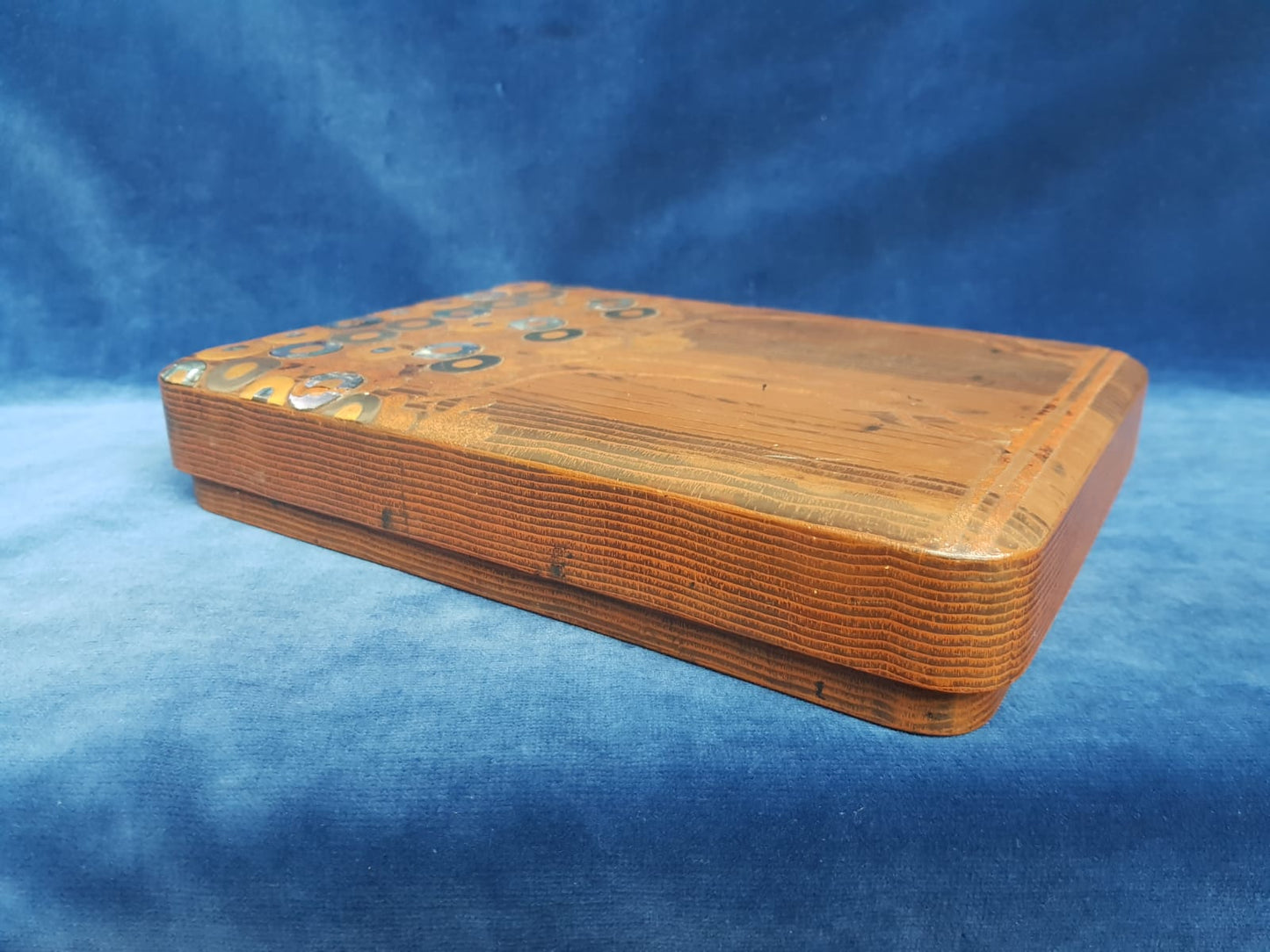 Vintage Japanese Lacquer Box with Abalone Shell Inlay