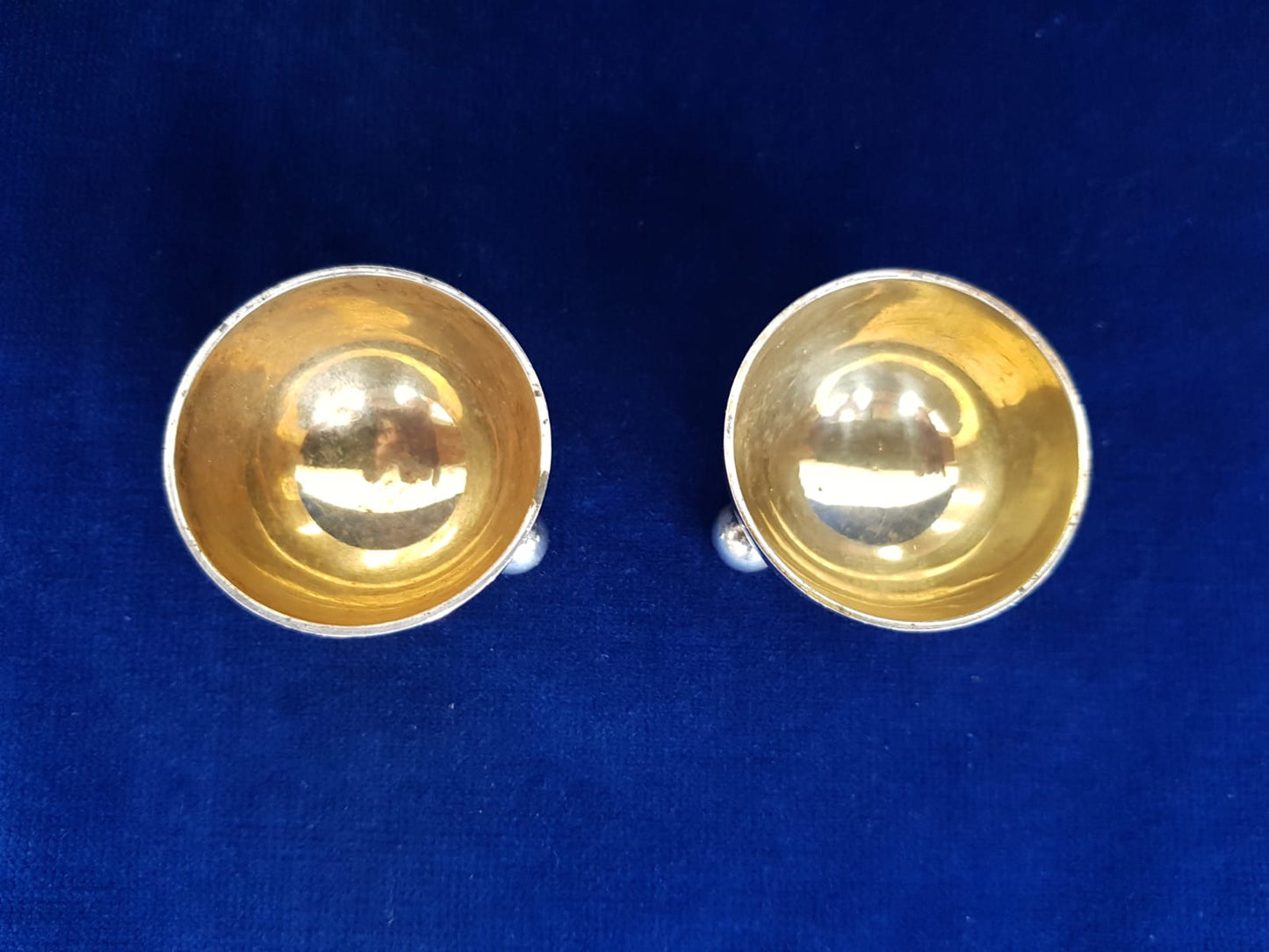 Pair of Gilded 800 Silver Salt Cellars by H.J.Wilm, Germany late 19th Century