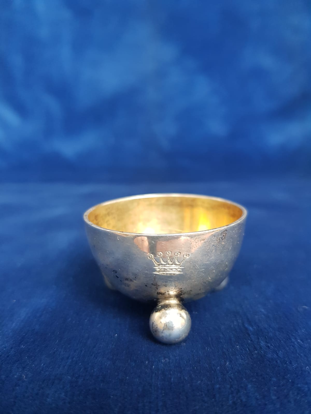 Pair of Gilded 800 Silver Salt Cellars by H.J.Wilm, Germany late 19th Century