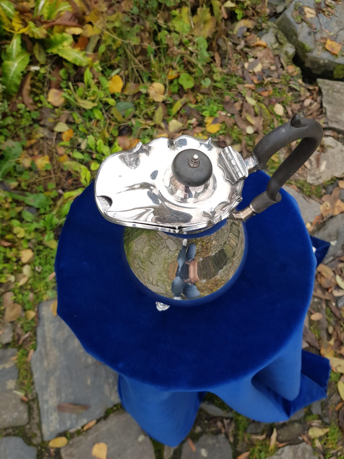 Antique Silver Hot Water/Coffe Jug, England, early 20th Century