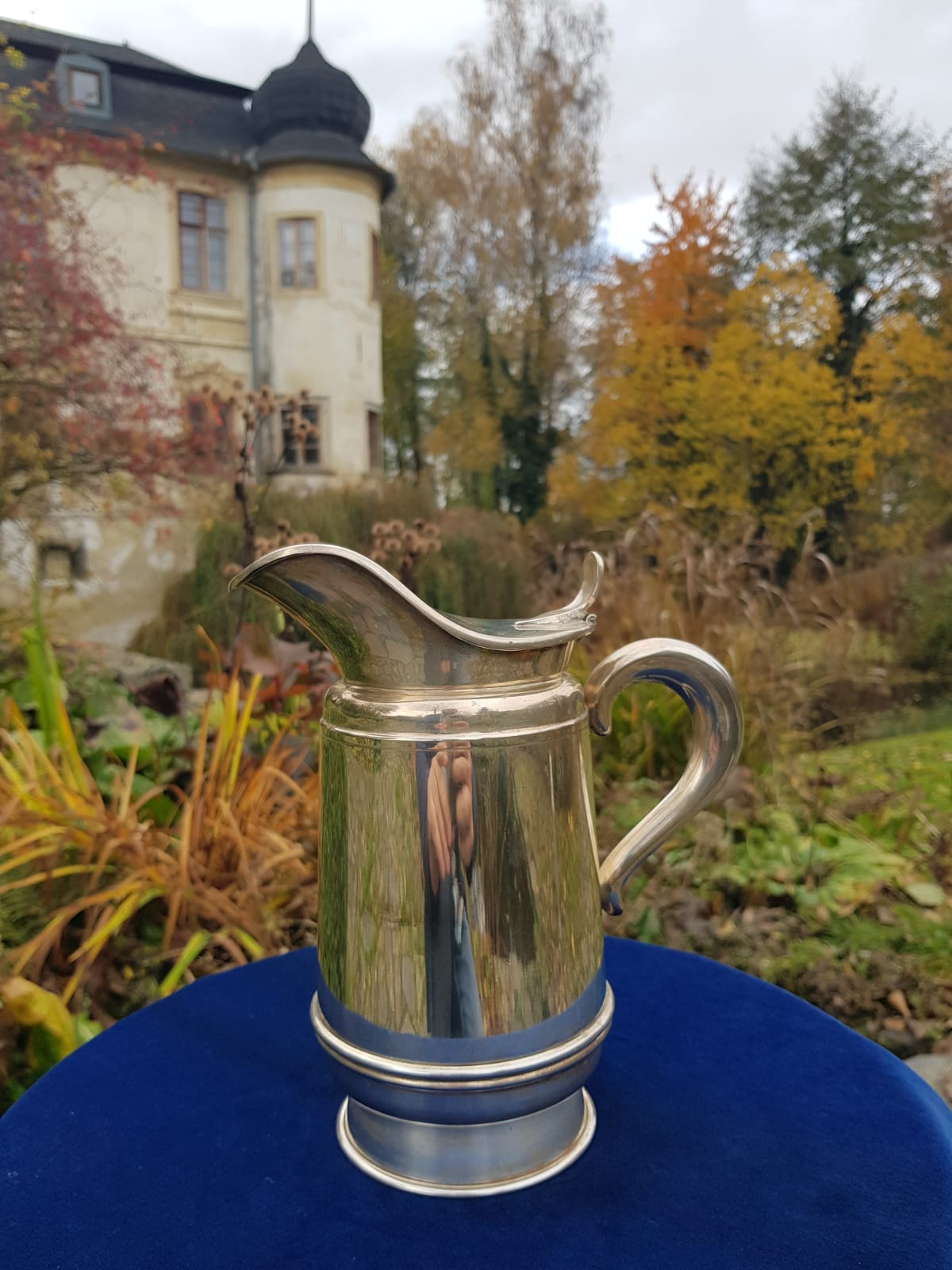 Vintage 800 Silver Jug with Hermetic Lid, mid 20th Century
