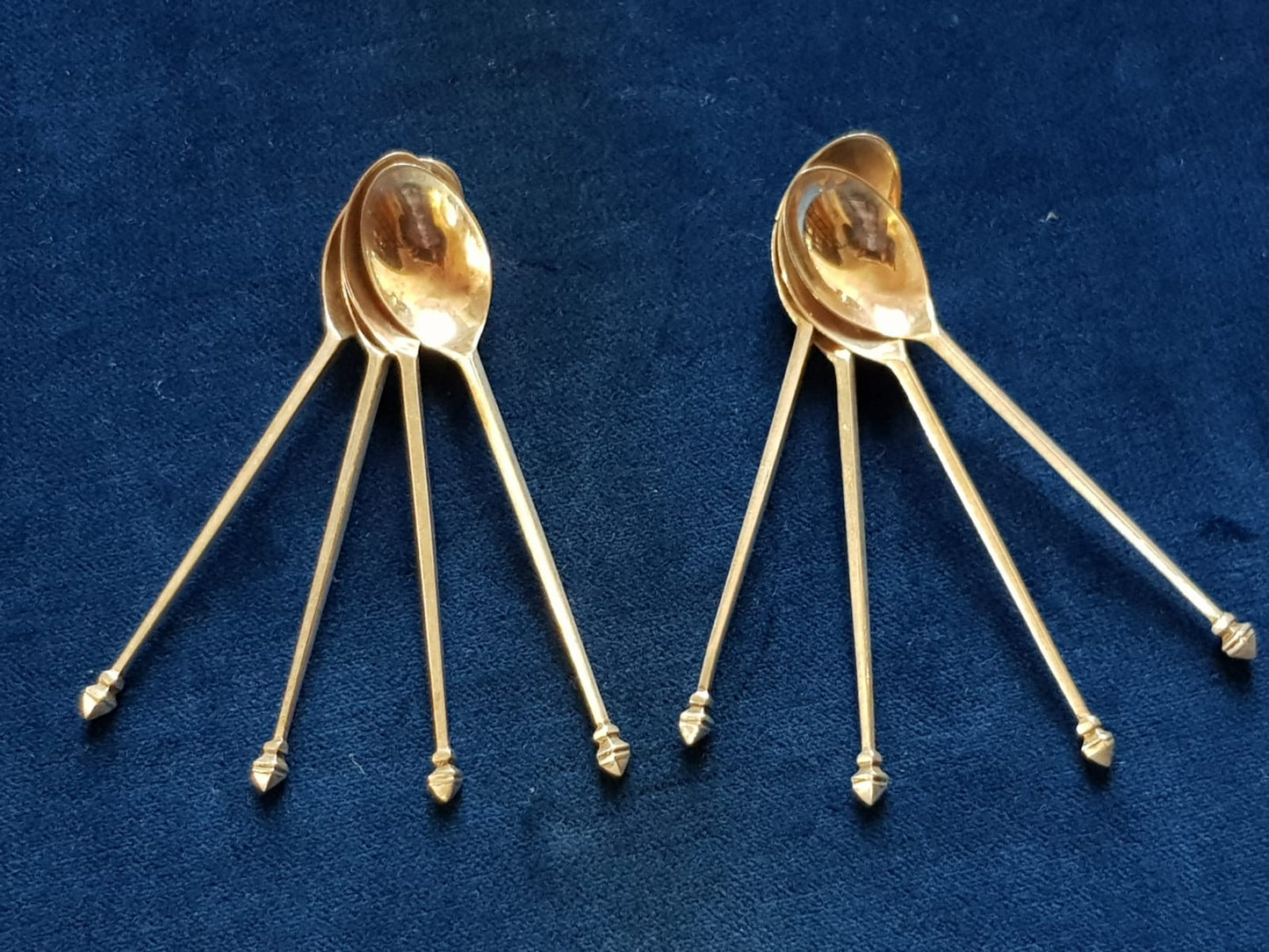 Antique Set of 8 pcs of Demitasse/Coffee Spoons, 800 Silver, Bohemia late 1800s/ early 1900s