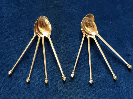 Antique Set of 8 pcs of Demitasse/Coffee Spoons, 800 Silver, Bohemia late 1800s/ early 1900s