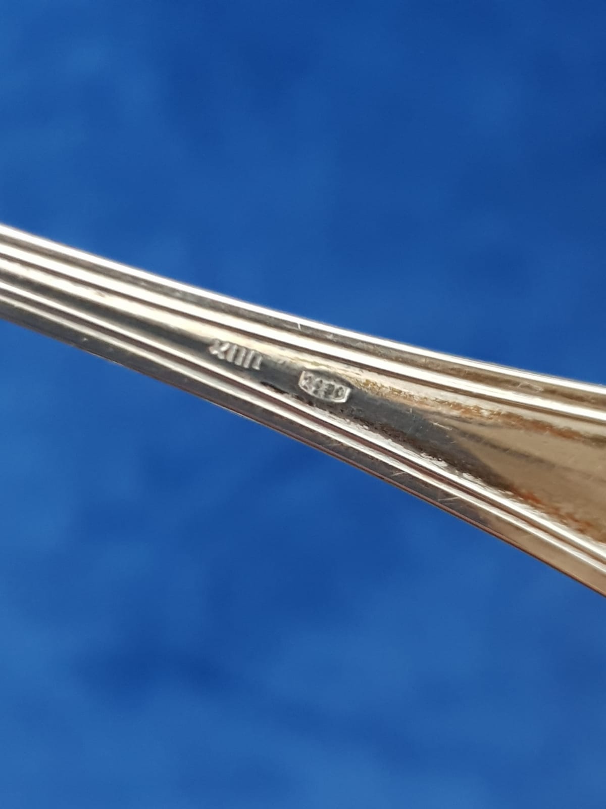 Set of 3 pcs of Antique Mocca 800 Silver Spoons, Germany, late 19th Century