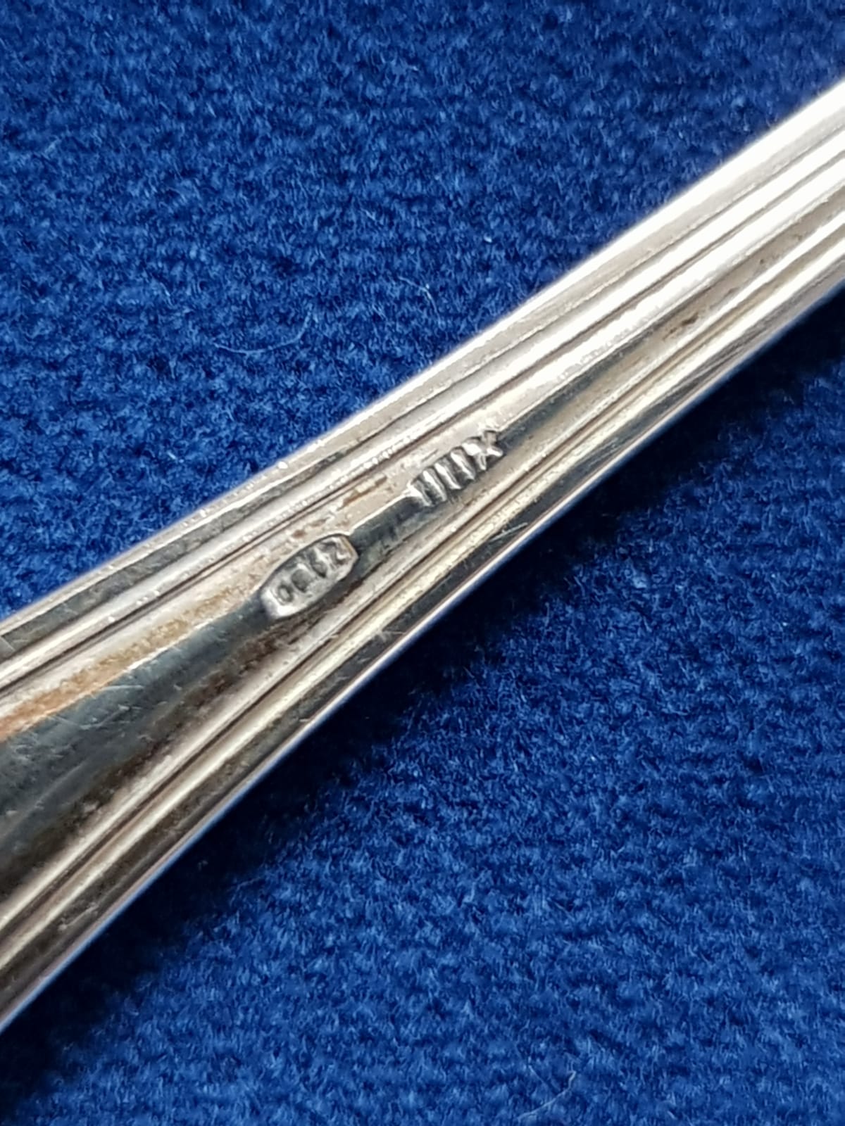 Set of 3 pcs of Antique Mocca 800 Silver Spoons, Germany, late 19th Century