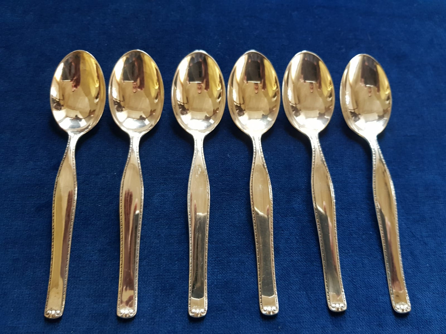 Set of 6 pcs of 800 Silver Teaspoons, Europe, late 19th Century