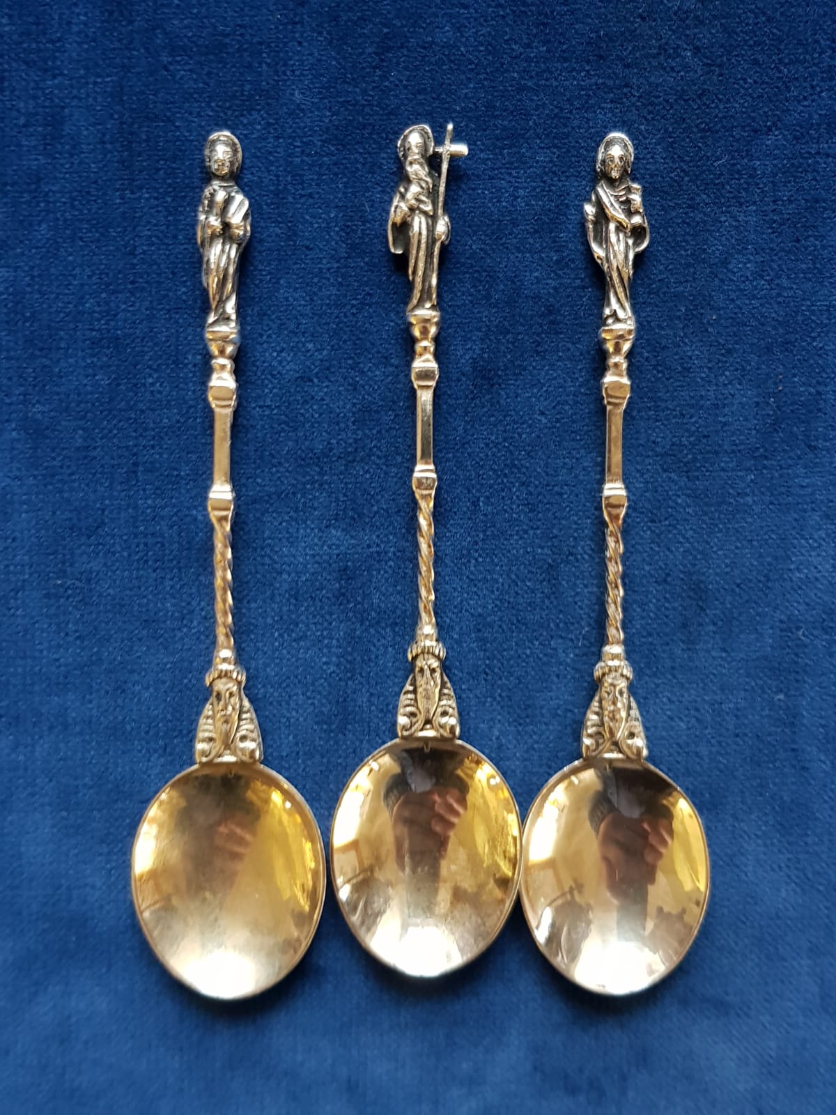 Antique Set of 12 pcs Silver Apostle Spoons, Holland, late 19th Century