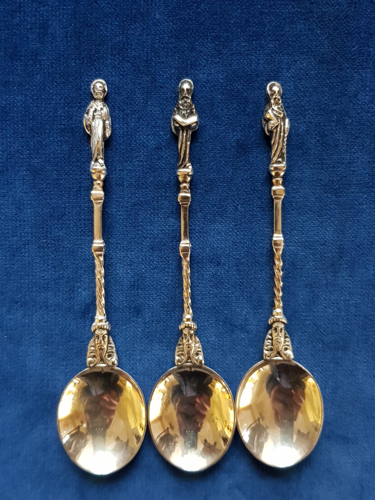 Antique Set of 12 pcs Silver Apostle Spoons, Holland, late 19th Century