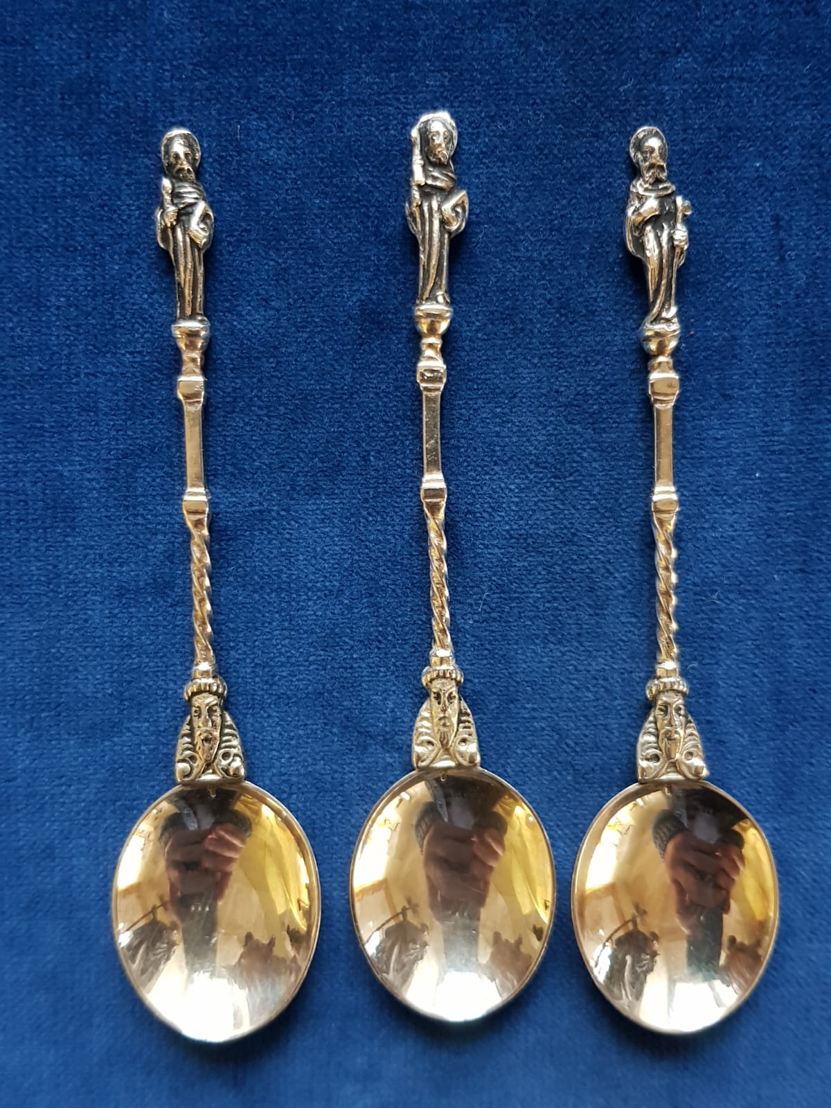 Antique Set of 12 pcs Silver Apostle Spoons, Holland, late 19th Century