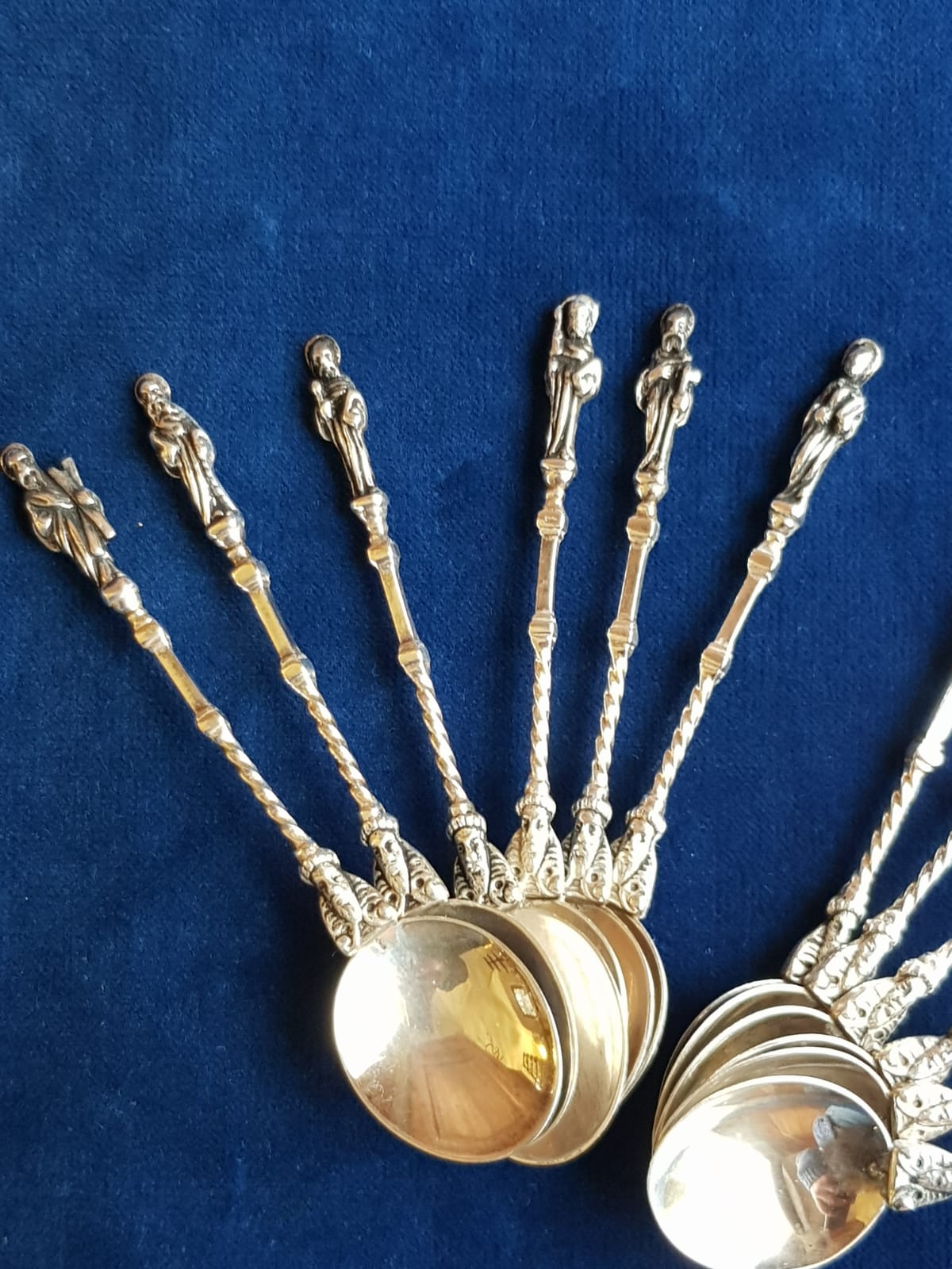 Antique Set of 12 pcs Silver Apostle Spoons, Holland, late 19th Century