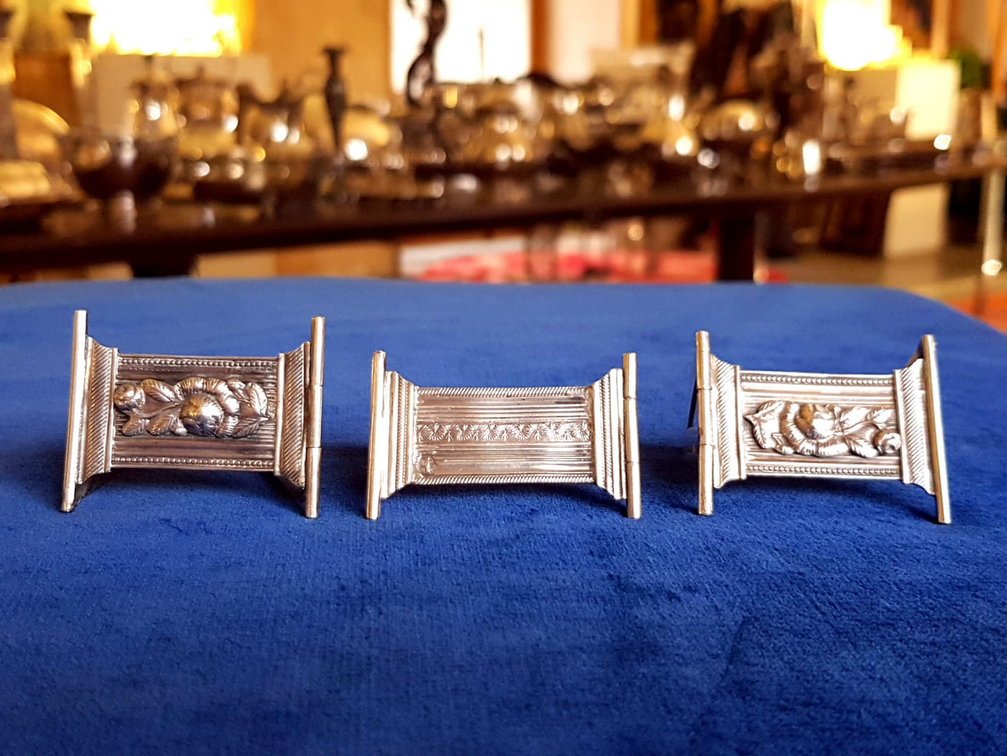 Set of 5 pcs Antique Silver Place Card Holders