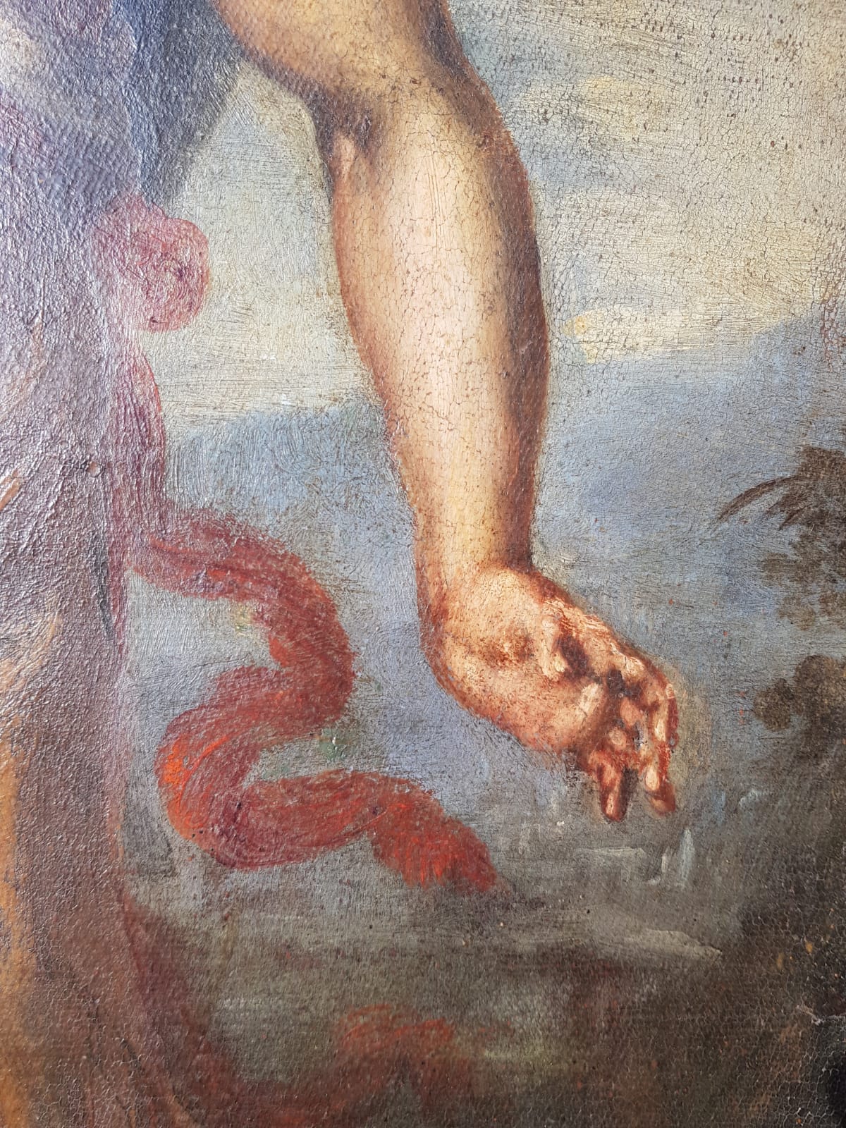 Hagar and The Angel, Oil on Canvas, Framed, Italian School, 17th Century