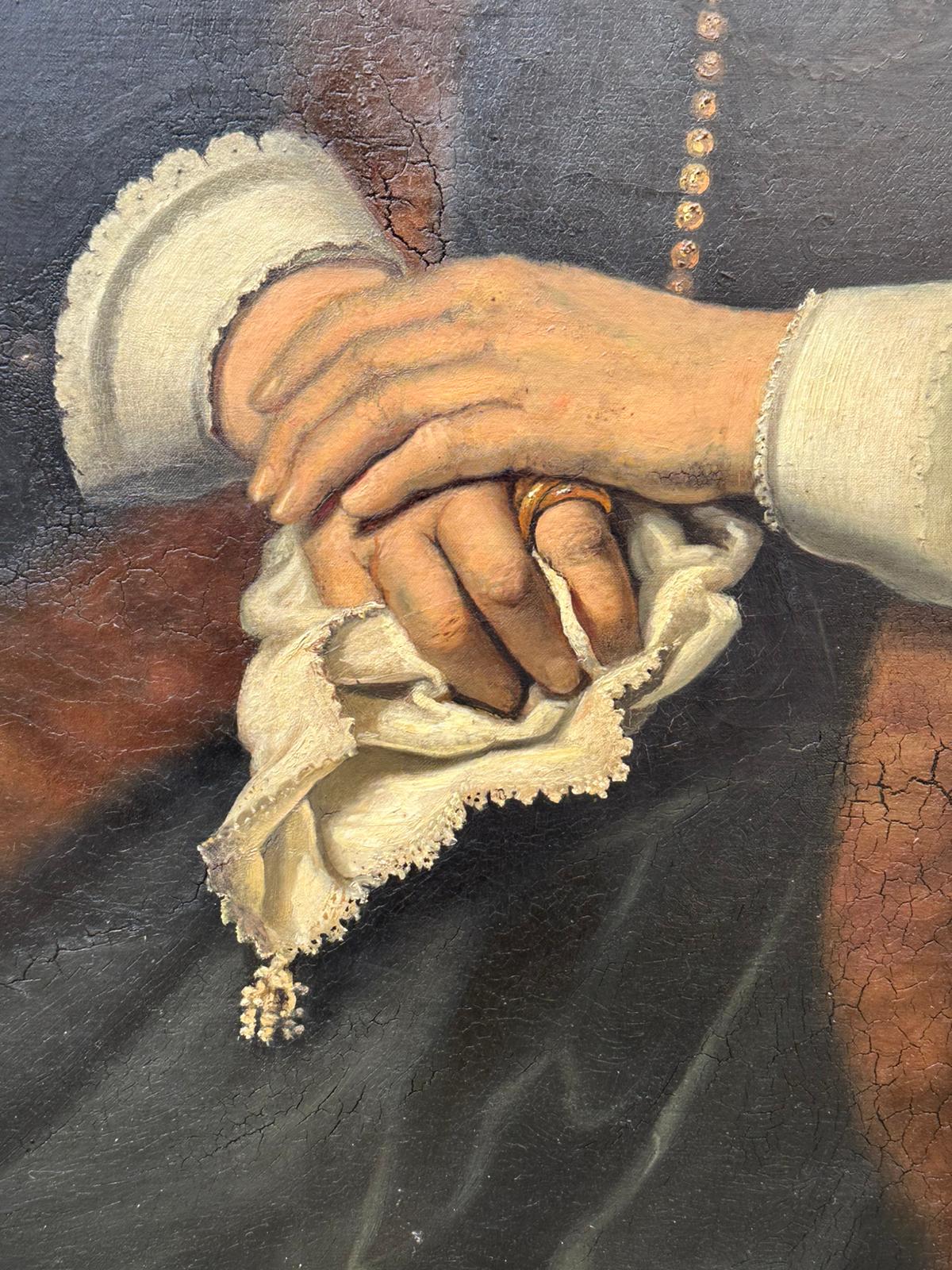 After Ferdinand Bol: A 19th-Century Oil on Canvas, Copy of Portrait of Elisabeth Bas