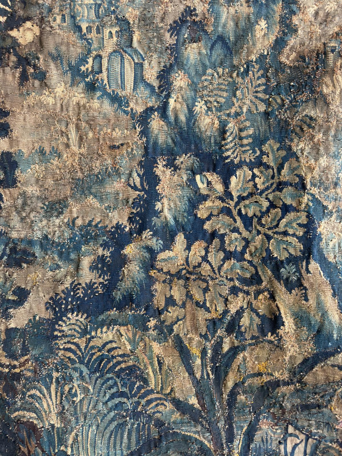 Antique Wool Verdure Tapestry, France, late 17th / early 18th Century