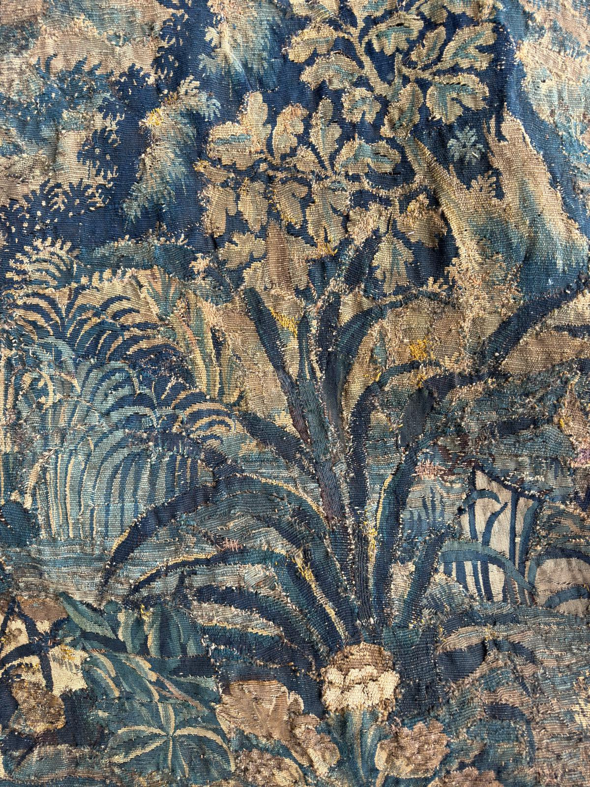 Antique Wool Verdure Tapestry, France, late 17th / early 18th Century