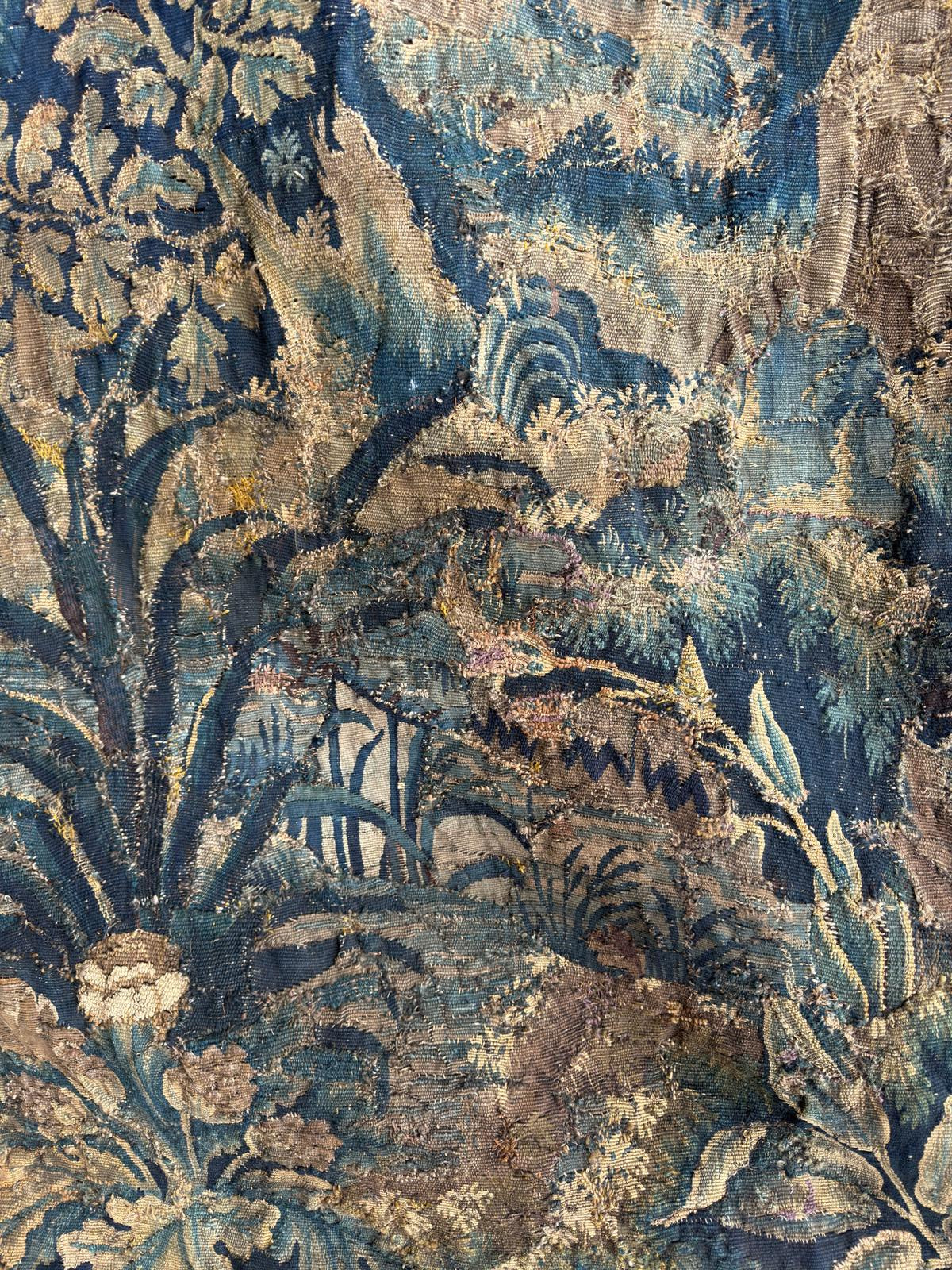 Antique Wool Verdure Tapestry, France, late 17th / early 18th Century