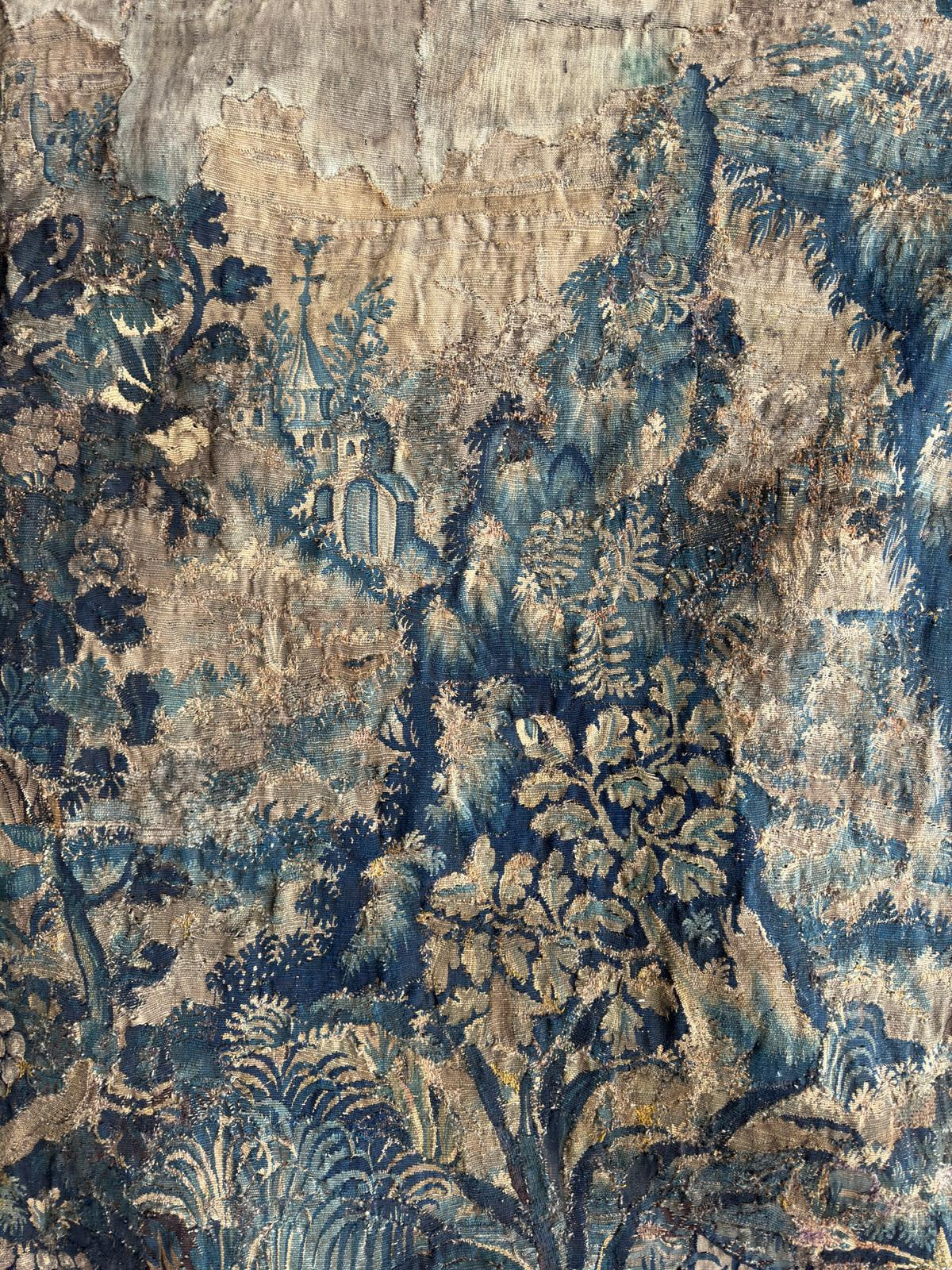 Antique Wool Verdure Tapestry, France, late 17th / early 18th Century