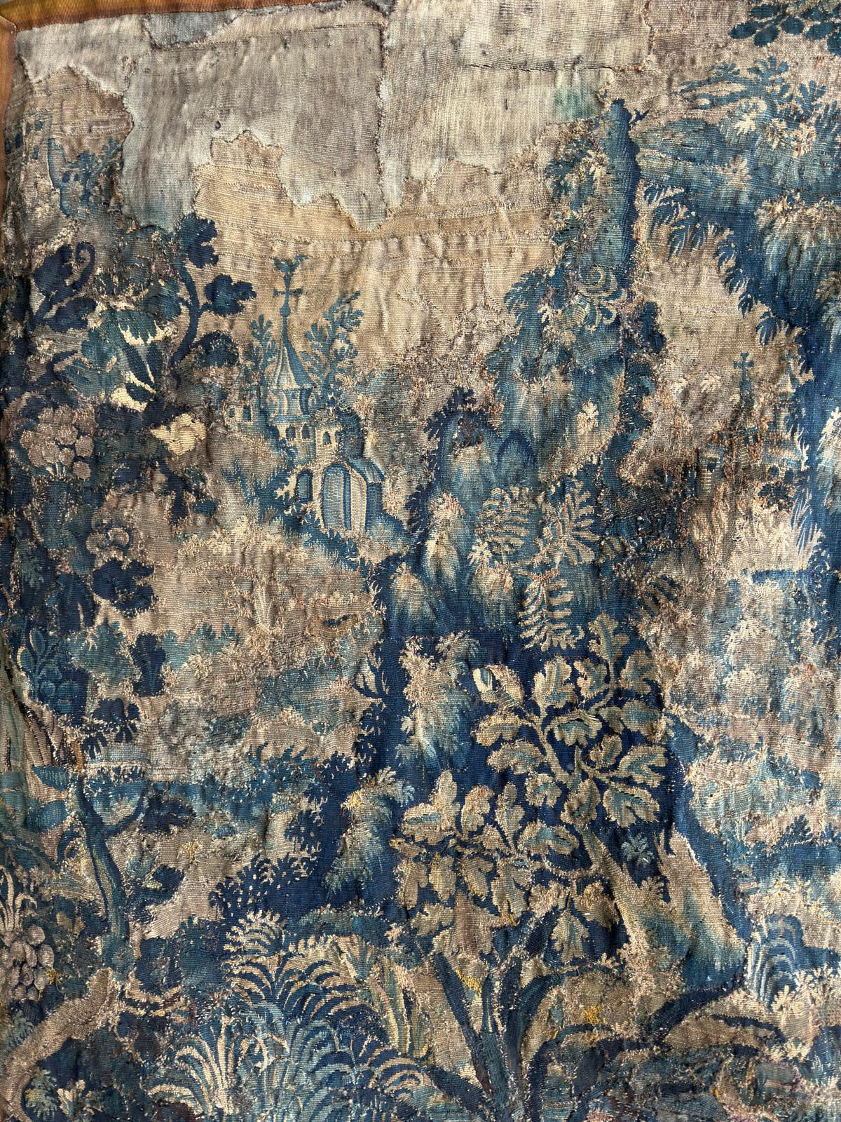 Antique Wool Verdure Tapestry, France, late 17th / early 18th Century