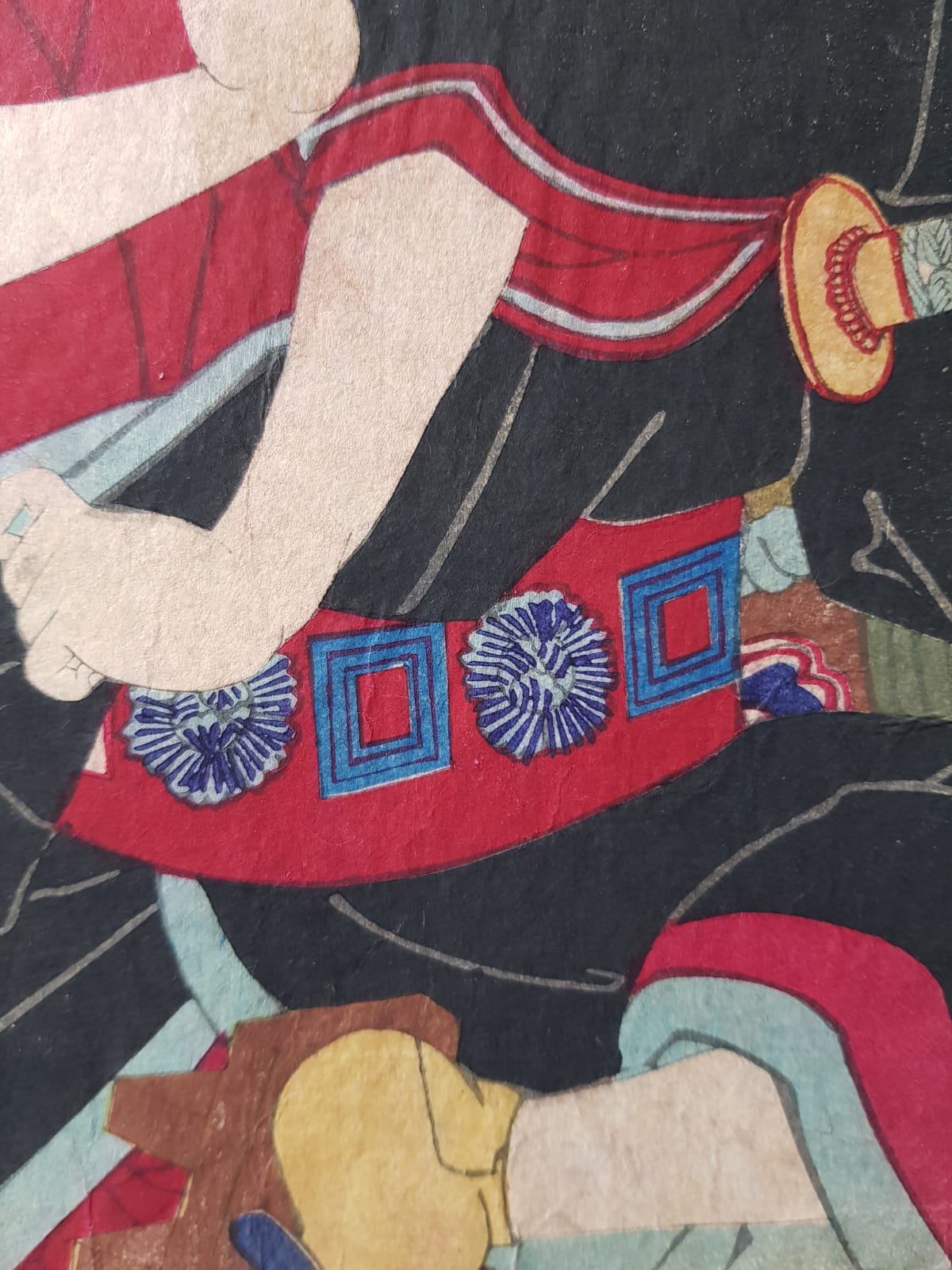 Utagawa Kuniume (1884) Original Japanese Woodblock Print Triptych - Kabuki Play: Sukeroku, Ukiyo-e, Meiji Period