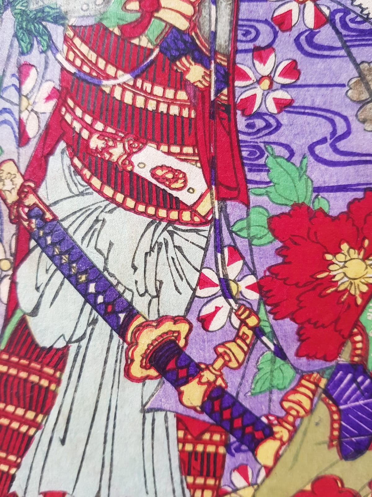 Toyohara Kunichika (1835–1900) - Parody of Six Brave Women Warriors, Triptych, Ukiyo-e 1884 Woodblock, Meji Period