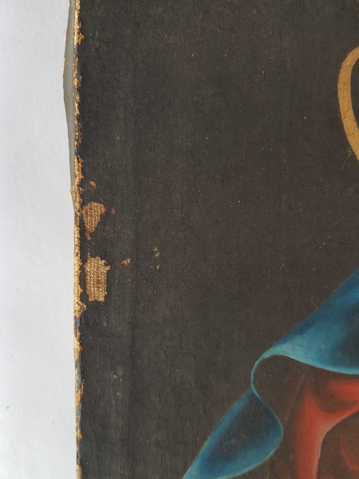 Antique 19th Century Bohemian "Mariahilf" Madonna & Child, after LUcas Cranach, Oil Painting, dated 1837