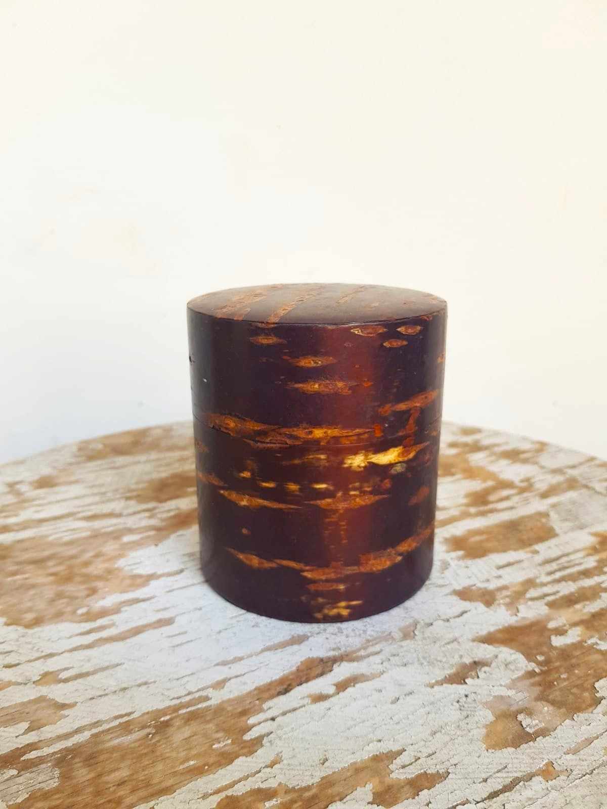 Traditional Handmade Japanese Kabazaiku Tea Container, 20th Century