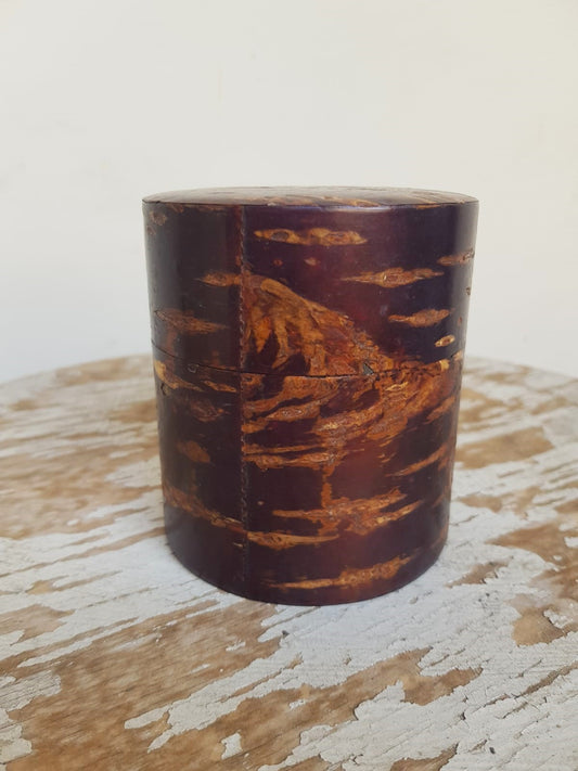 Traditional Handmade Japanese Kabazaiku Tea Container, 20th Century