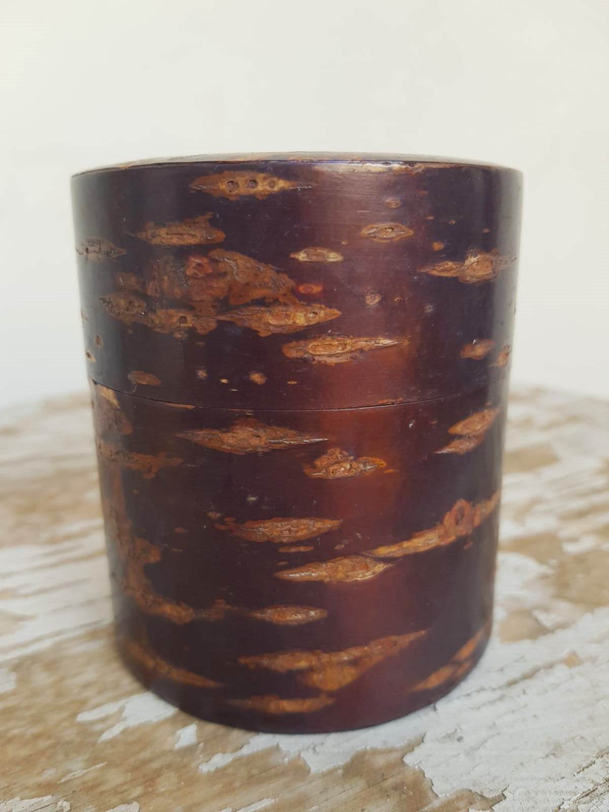 Traditional Handmade Japanese Kabazaiku Tea Container, 20th Century