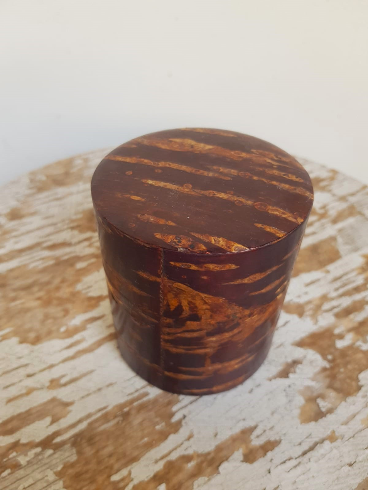 Traditional Handmade Japanese Kabazaiku Tea Container, 20th Century