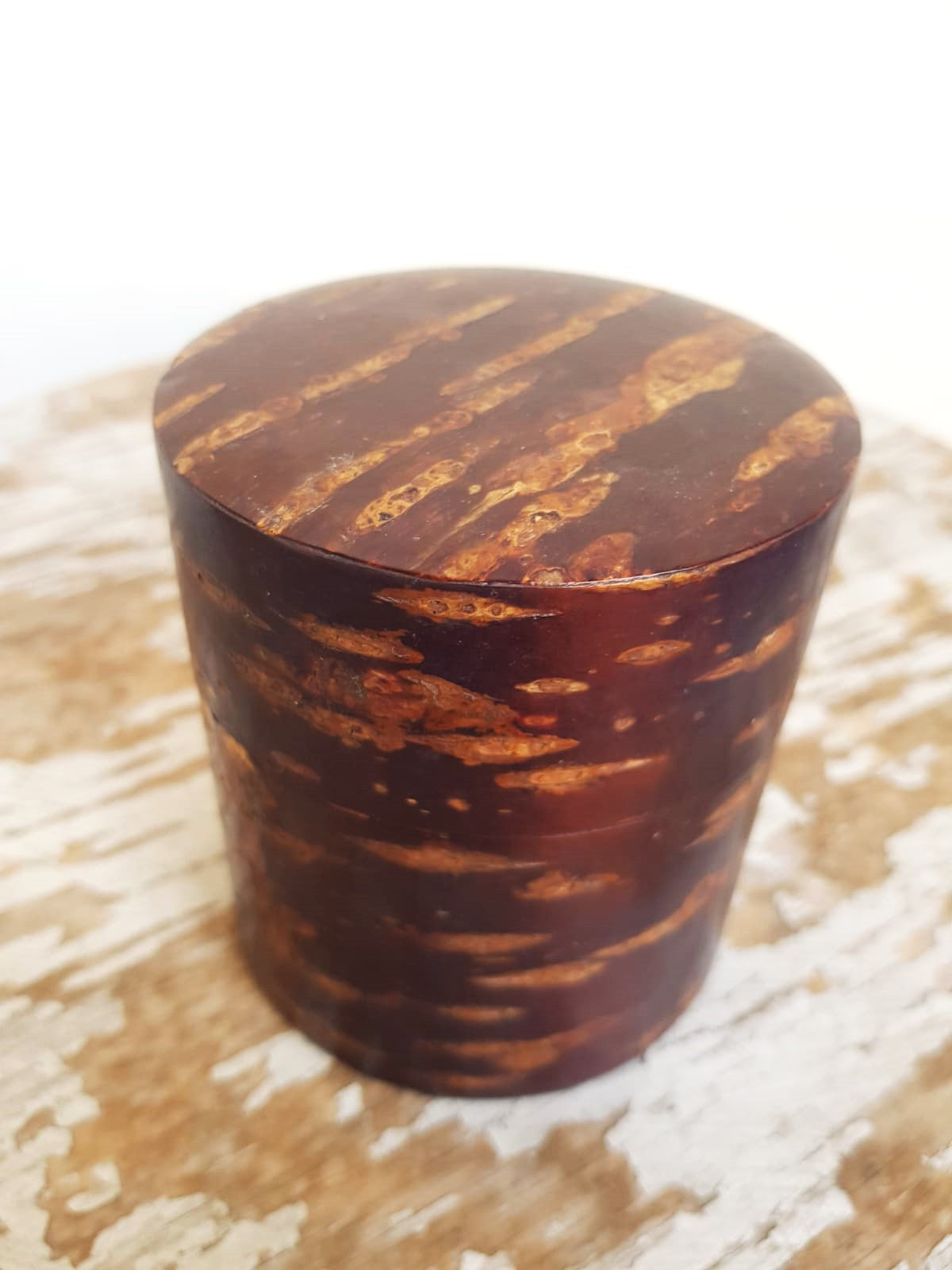 Traditional Handmade Japanese Kabazaiku Tea Container, 20th Century