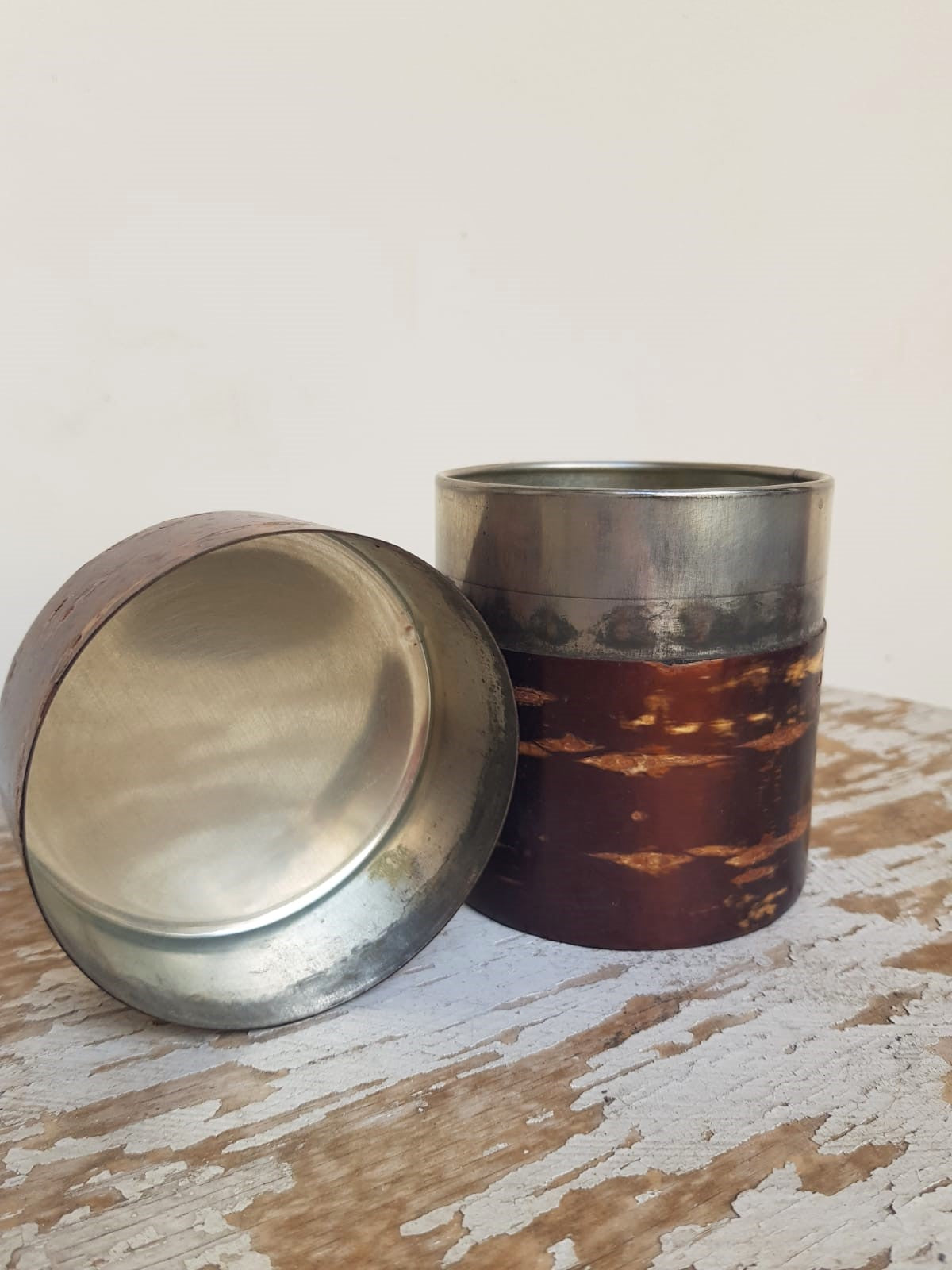 Traditional Handmade Japanese Kabazaiku Tea Container, 20th Century