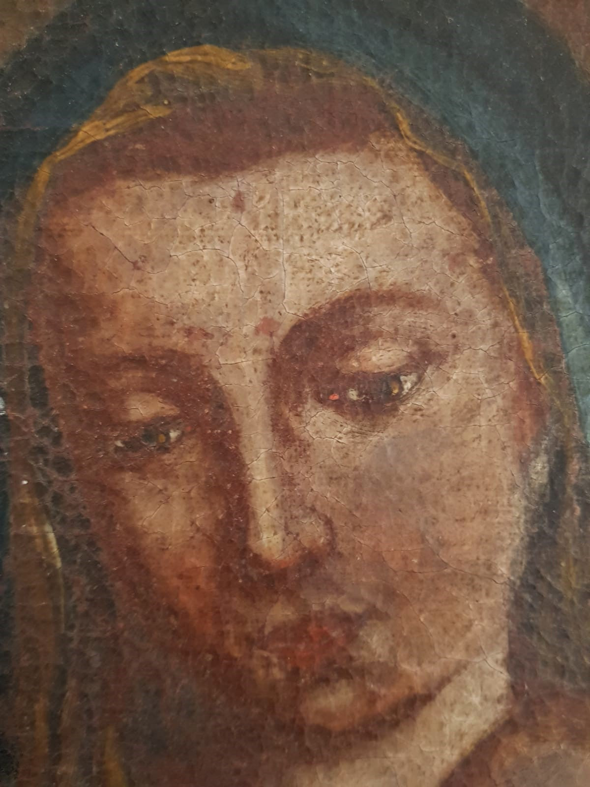 18th Century Bohemian School – "Madonna & Child" Devotional Oil on Canvas